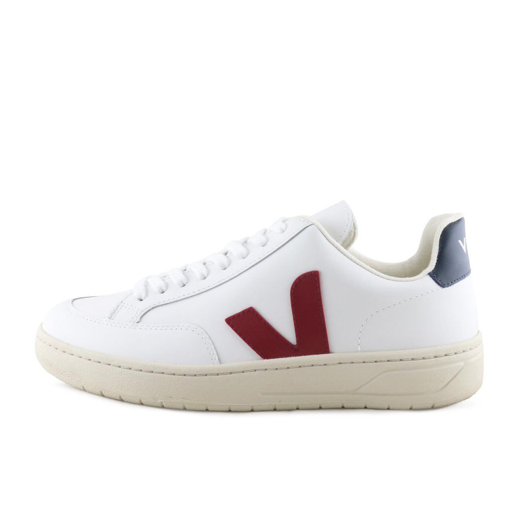 Deportiva blanco/burdeos con cordón V12 de Veja - V12-384-1.jpg