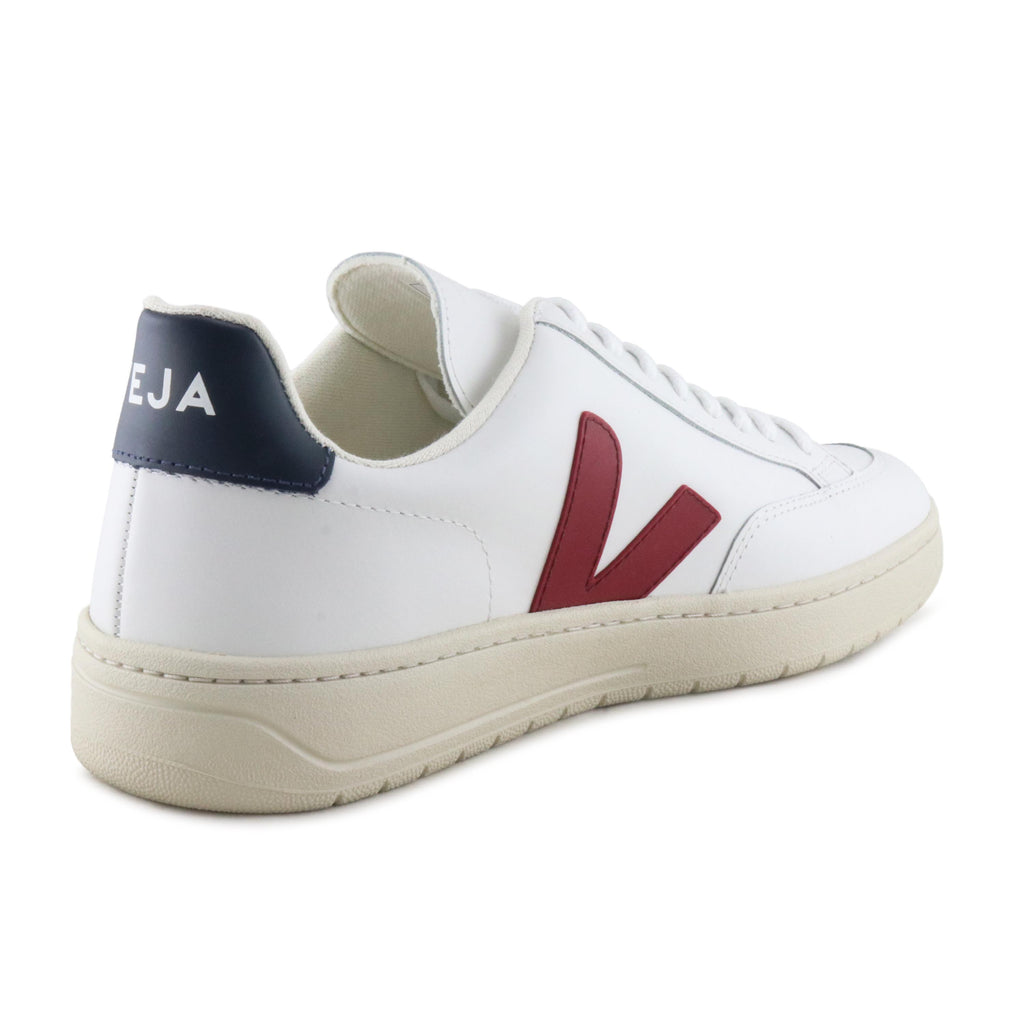 Deportiva blanco/burdeos con cordón V12 de Veja - V12-384-3.jpg