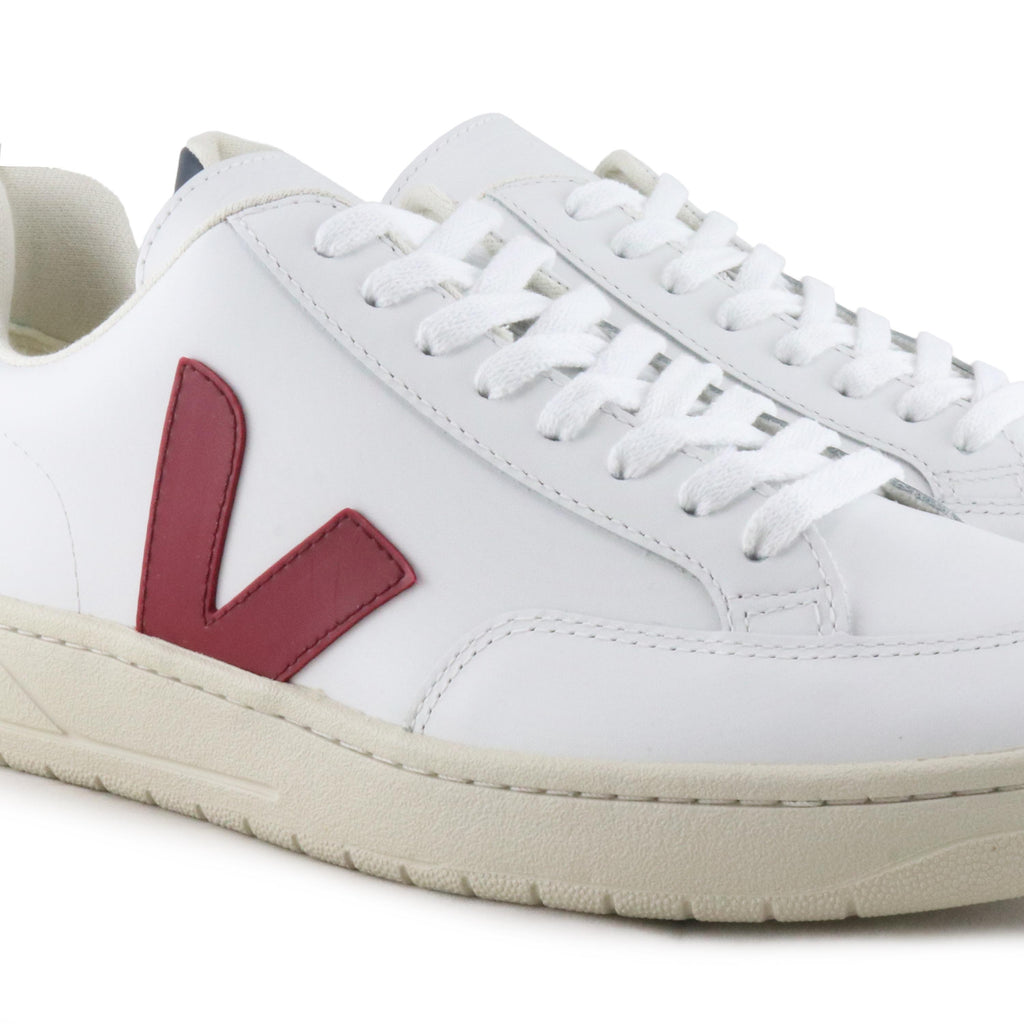 Deportiva blanco/burdeos con cordón V12 de Veja - V12-384-5.jpg