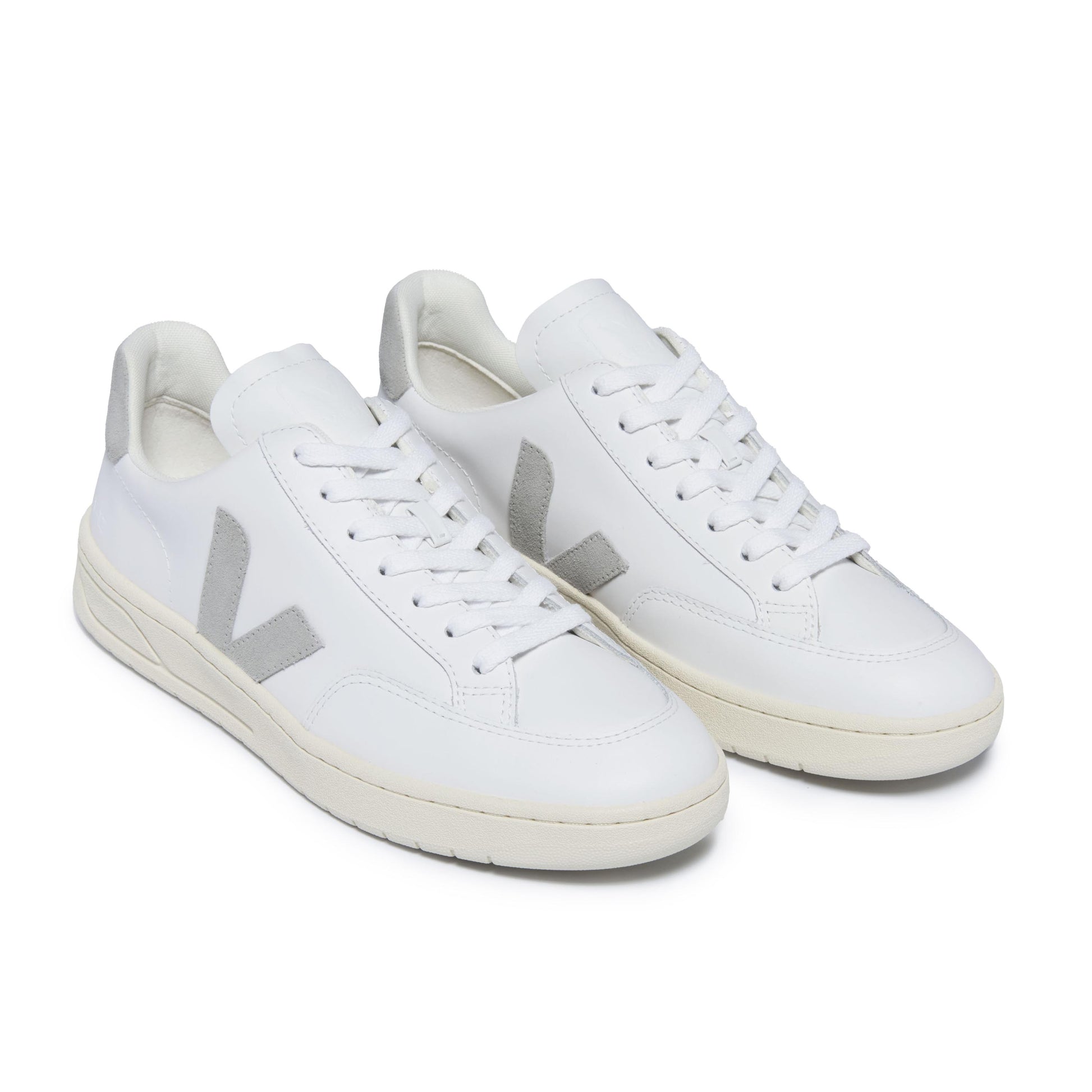 Deportiva blanco/gris claro con cordón V12 de Veja - V12-433-3.jpg