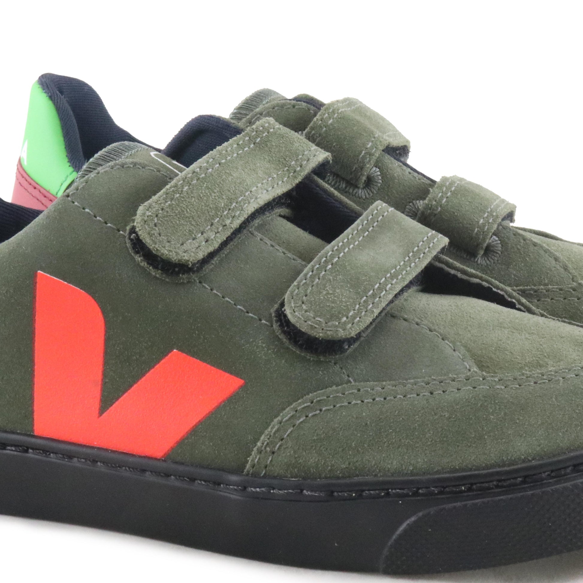 Deportiva kaki con velcro V12VEL de Veja - V12VEL-33-5.jpg
