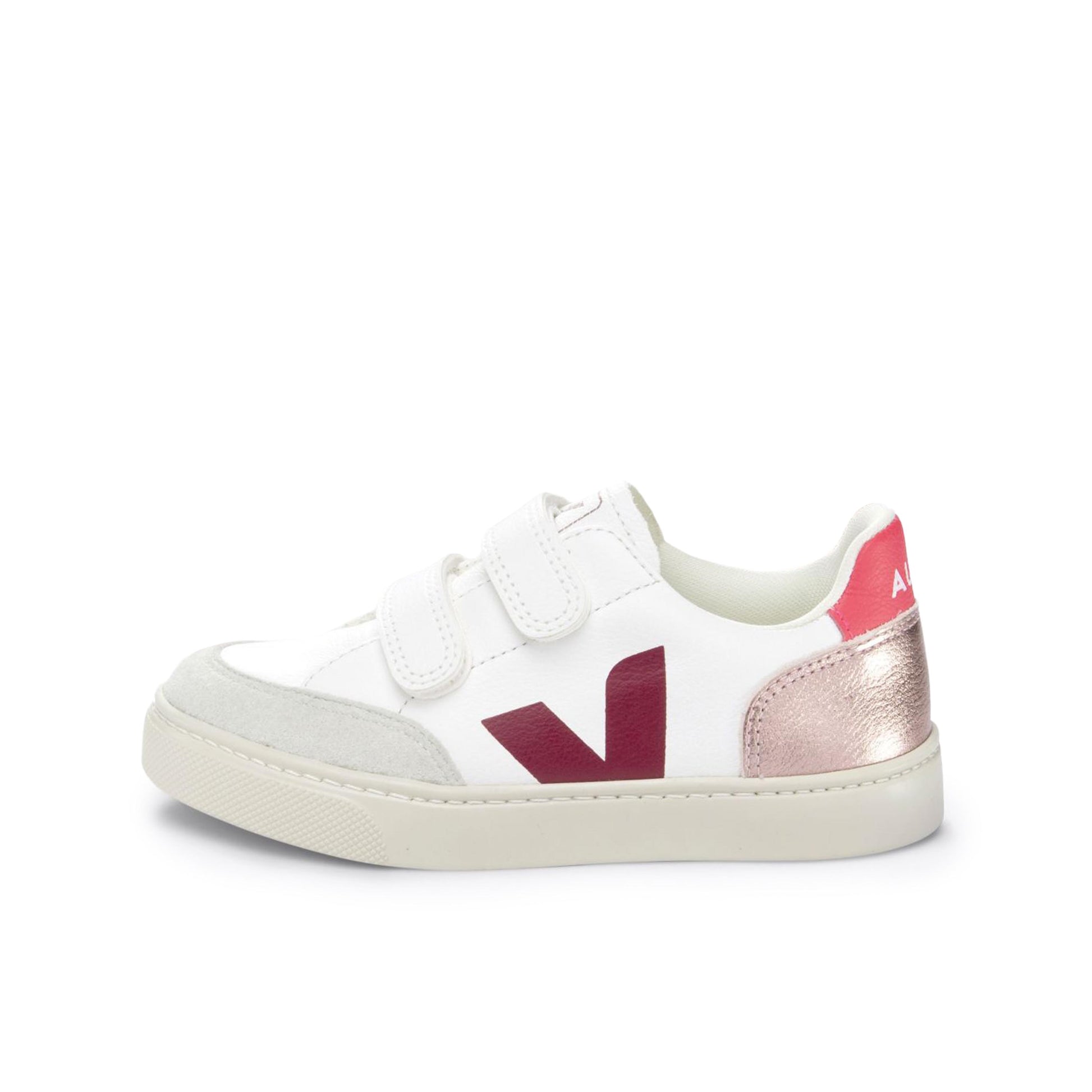 Deportiva blanco/fucsia/metal con velcro V12VEL de Veja - V12VEL-417-1.jpg