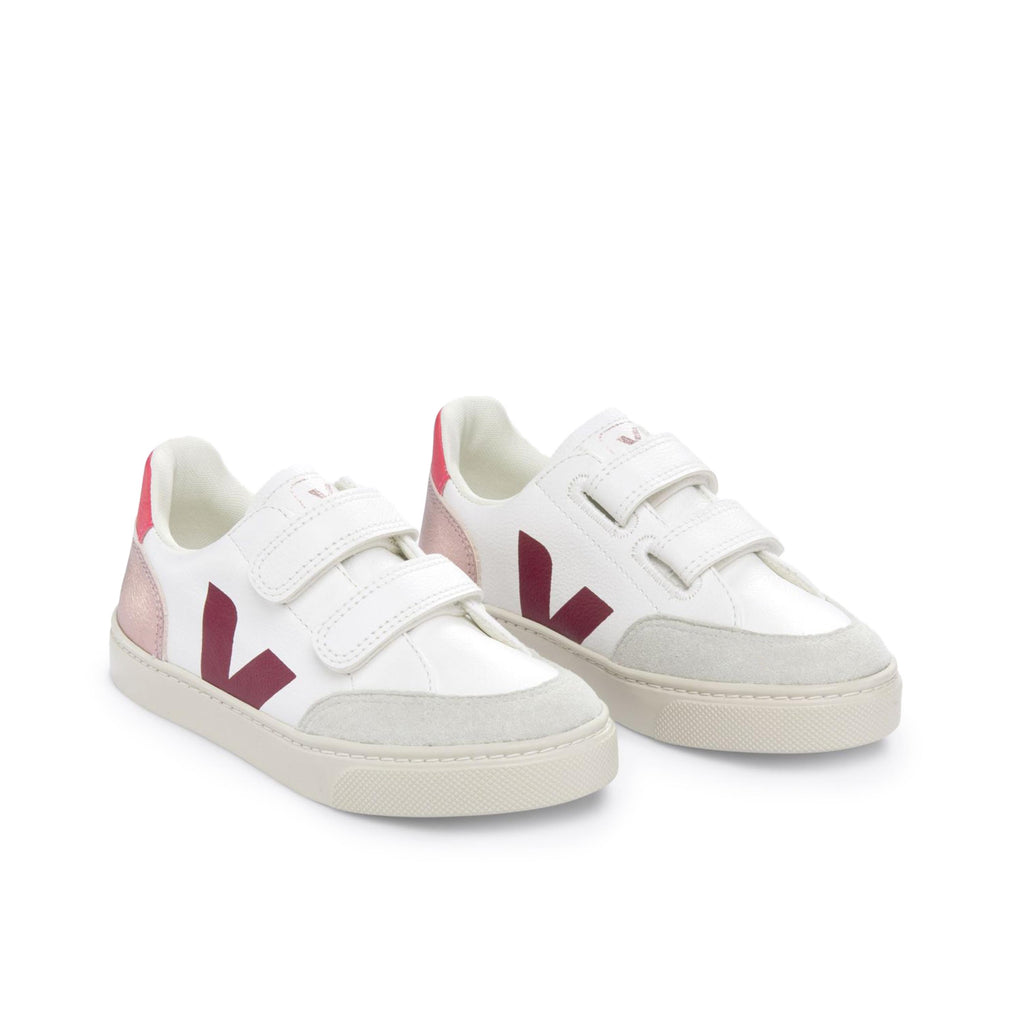 Deportiva blanco/fucsia/metal con velcro V12VEL de Veja - V12VEL-417-3.jpg