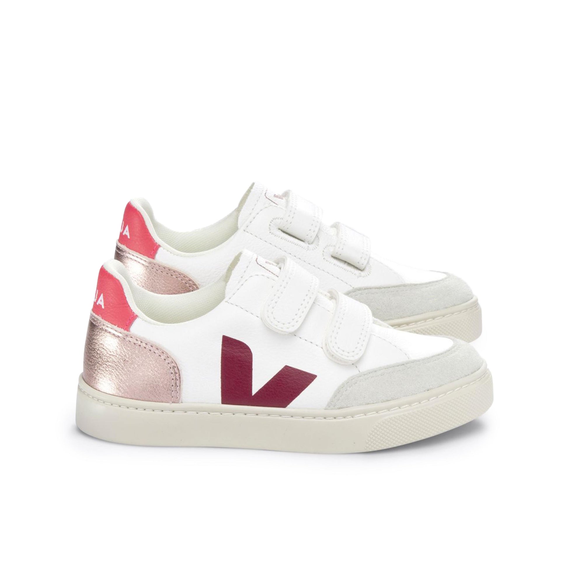 Deportiva blanco/fucsia/metal con velcro V12VEL de Veja - V12VEL-417-5.jpg