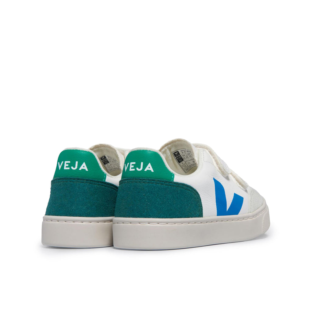 Deportiva blanco/azulón/verde con velcro V12VEL de Veja - V12VEL-562-2.jpg