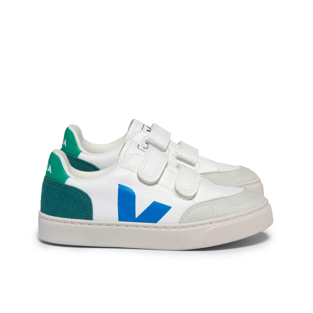 Deportiva blanco/azulón/verde con velcro V12VEL de Veja - V12VEL-562-5.jpg