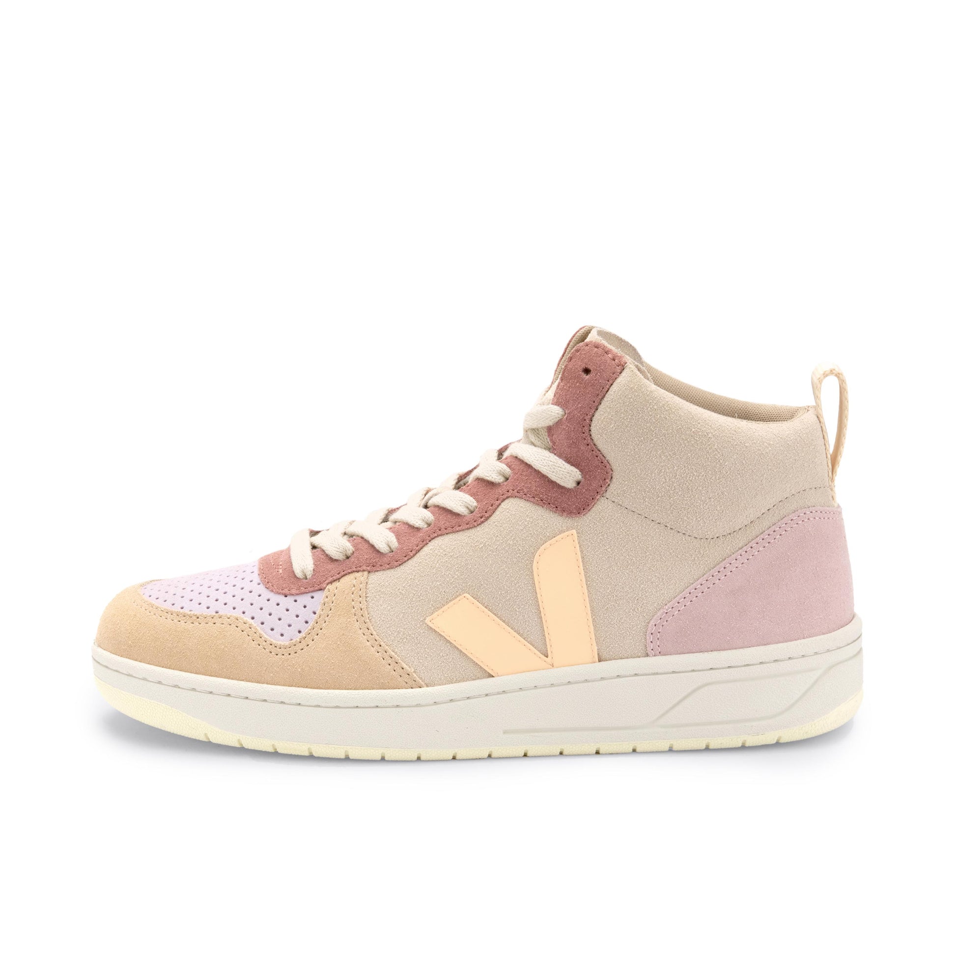 Deportiva melocotón/lila con cordón V15 de Veja - V15-483-1.jpg