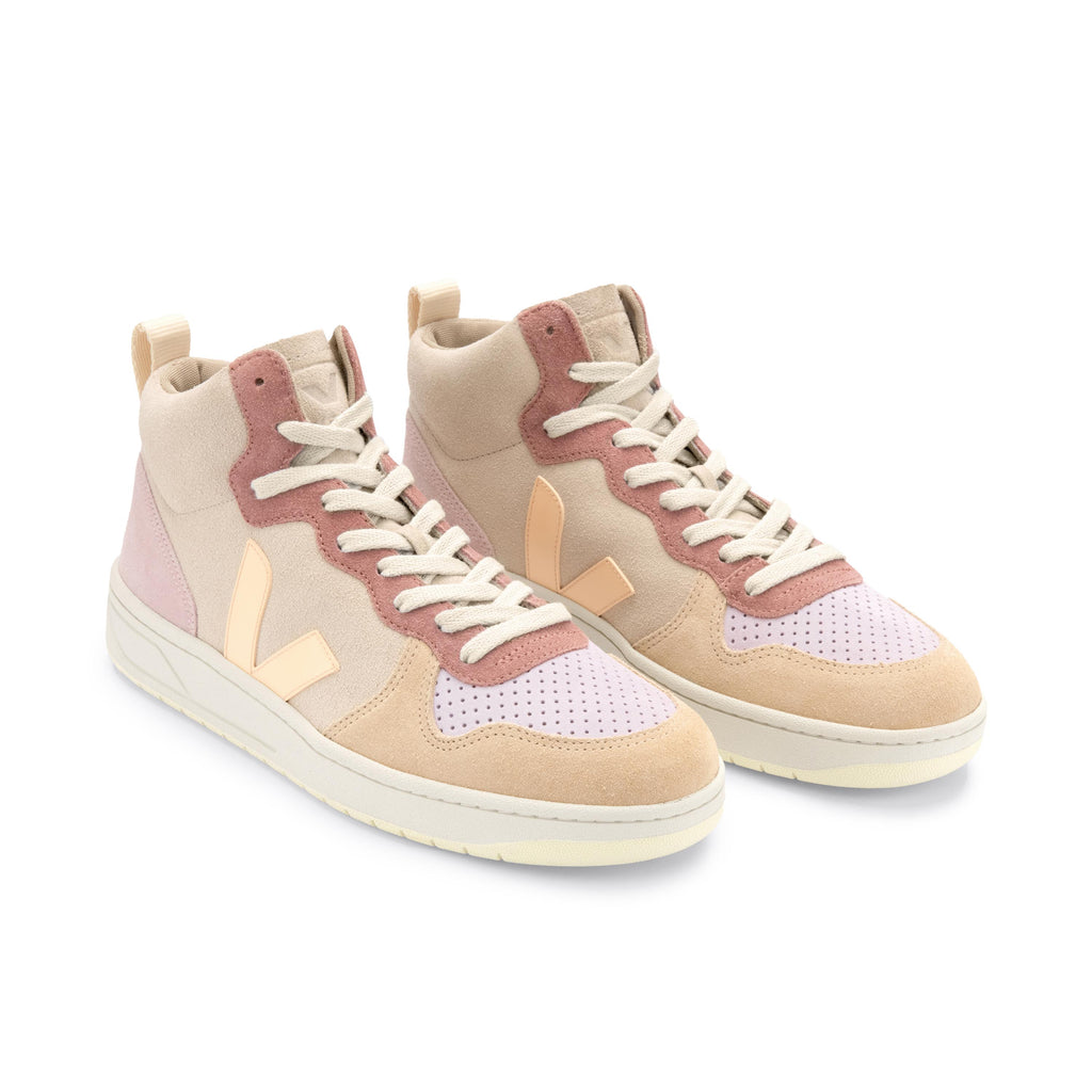 Deportiva melocotón/lila con cordón V15 de Veja - V15-483-3.jpg