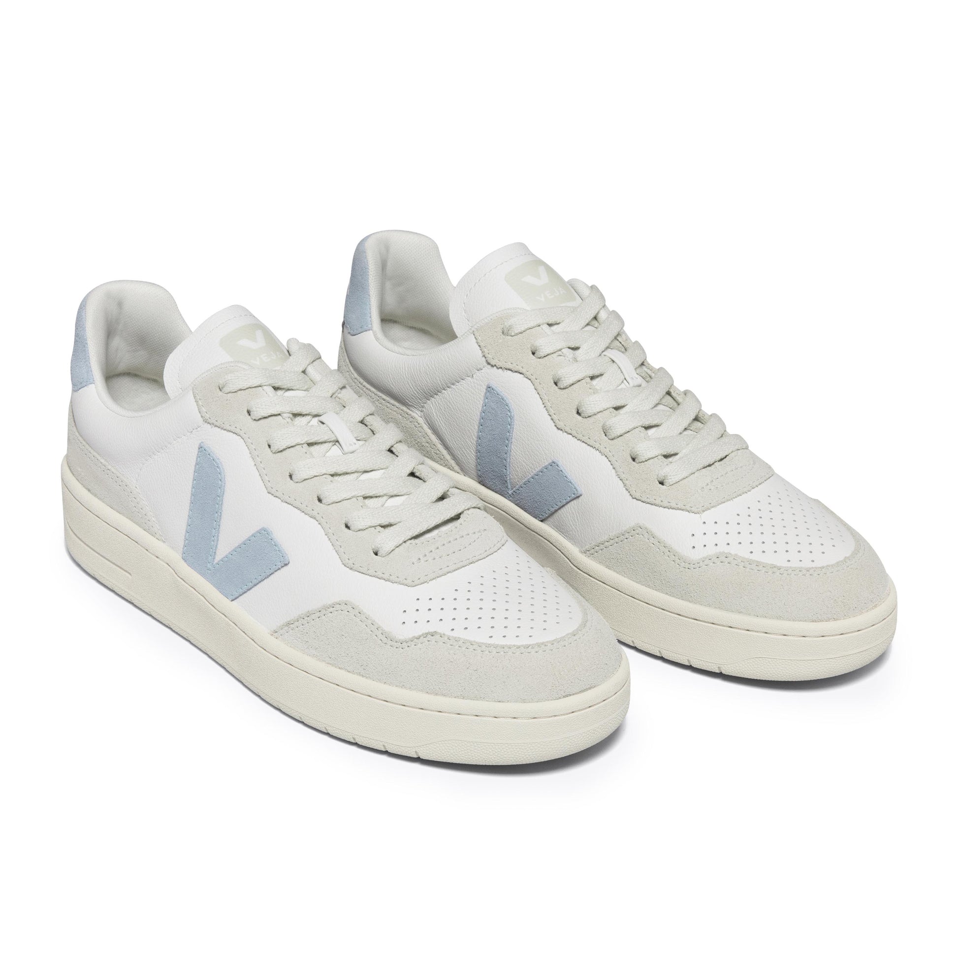 Deportiva blanco/steel con cordón V90 de Veja - V90-472-3.jpg