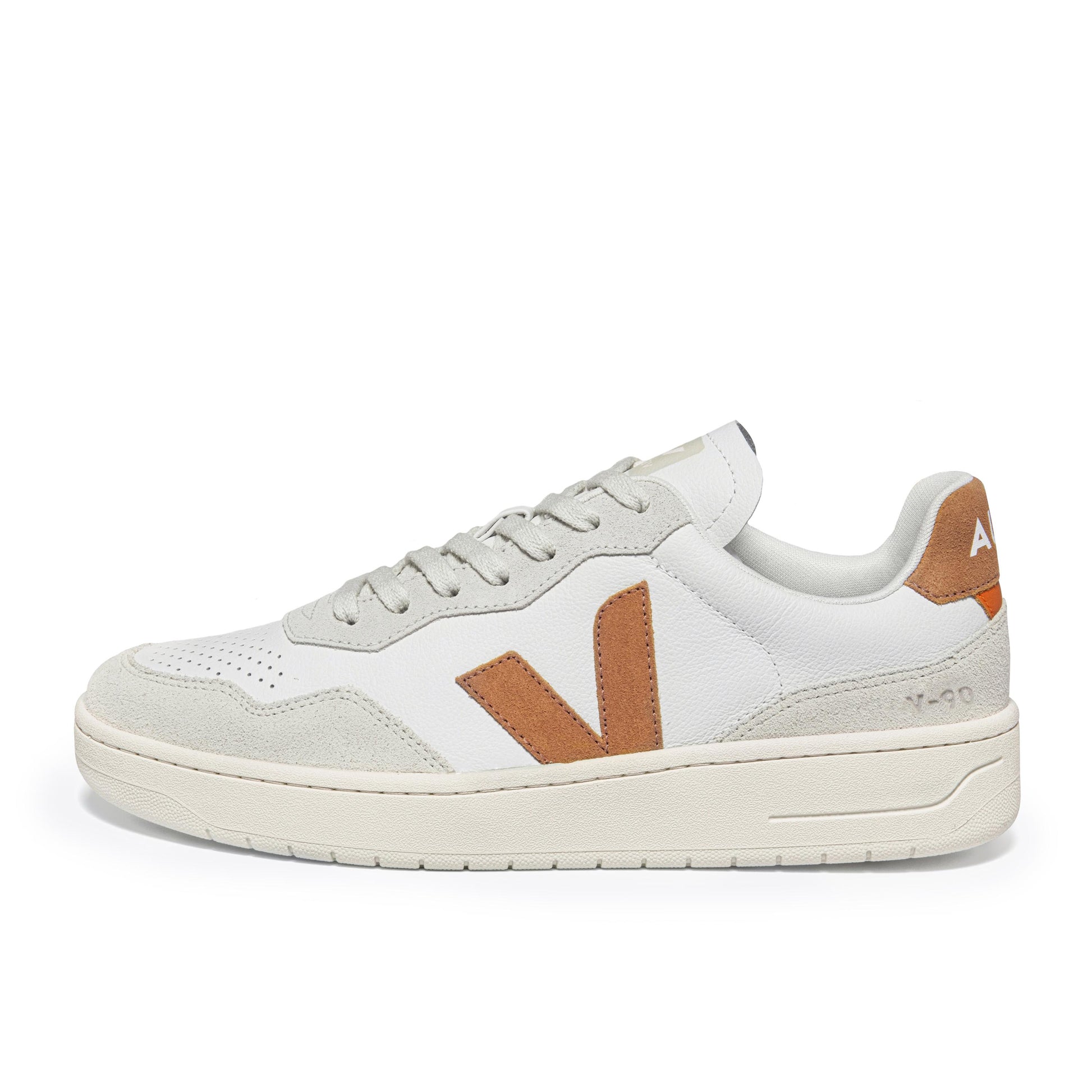 Deportiva blanco/umber con cordón V90 de Veja - V90-569-1.jpg