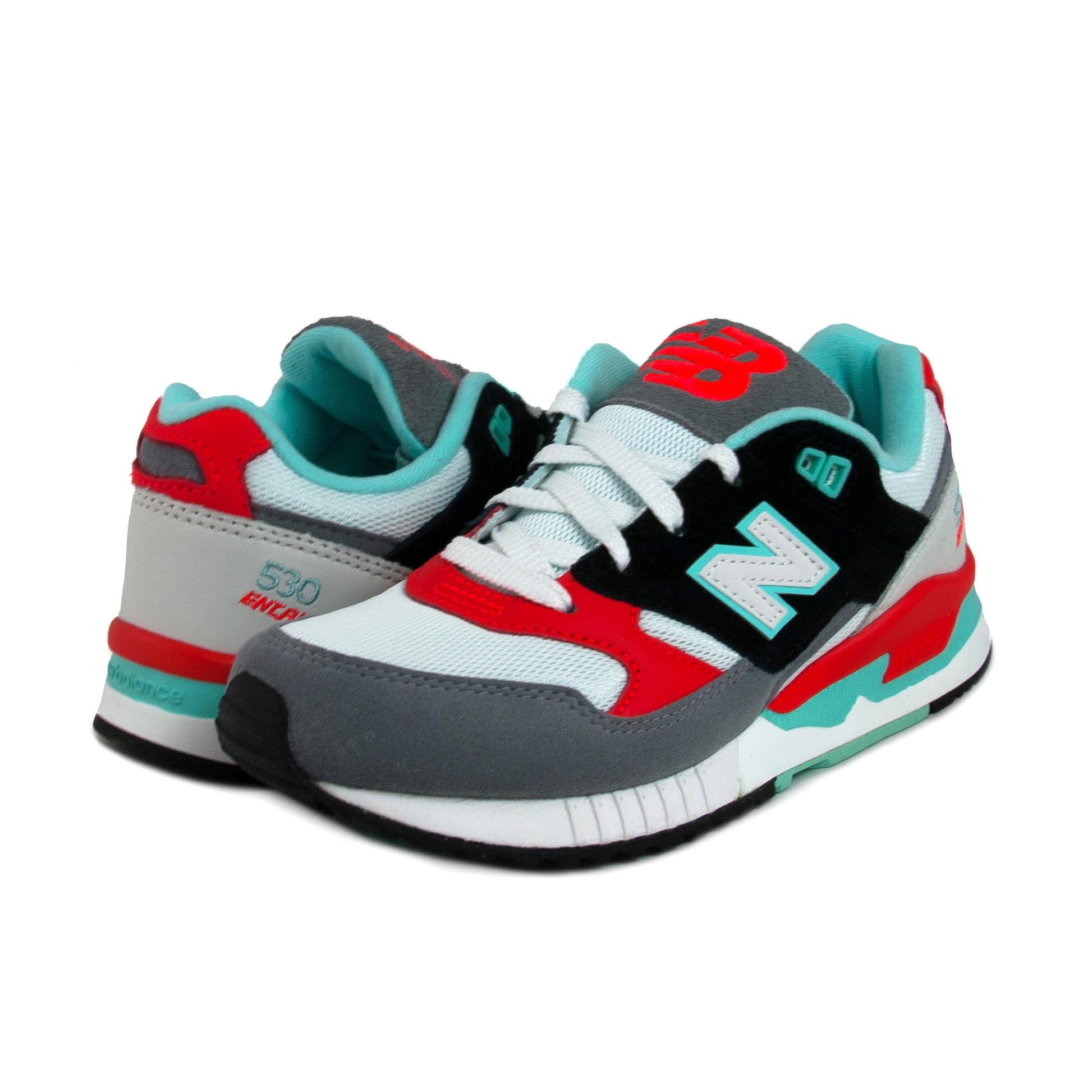 Deportiva blanco con cordón W530 de New Balance - W530-30GRISROJOVERDE-2.jpg