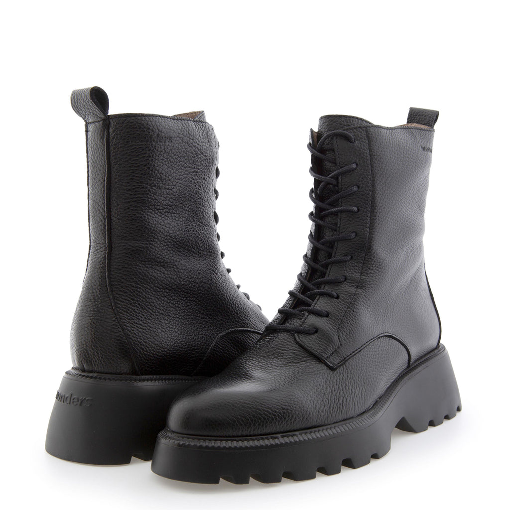 Bota negro con cordón y cremallera WILD de Wonders - WILD-20-2.jpg