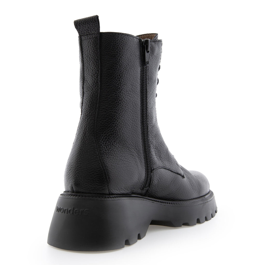 Bota negro con cordón y cremallera WILD de Wonders - WILD-20-3.jpg