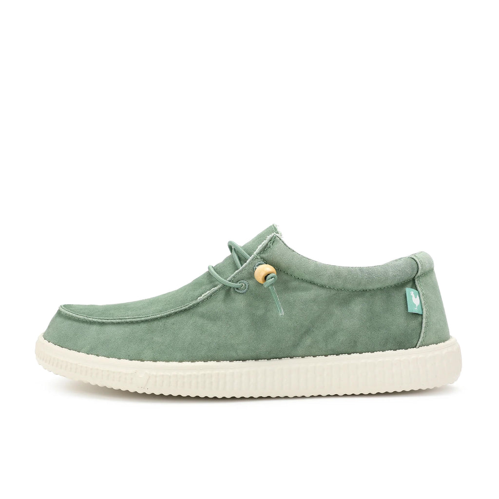 Zapatilla verde con cordón WP150W de Walk in Pitas - WP150W-14-1.jpg
