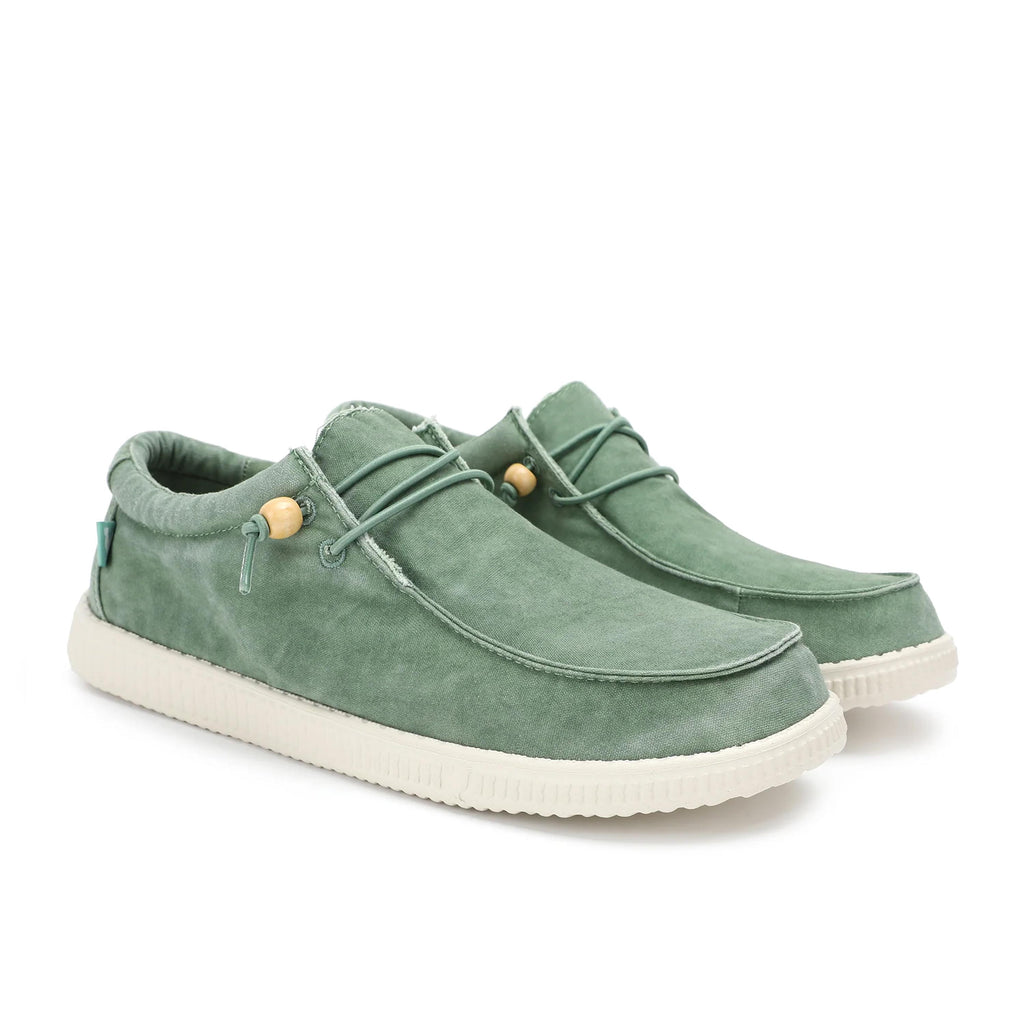 Zapatilla verde con cordón WP150W de Walk in Pitas - WP150W-14-3.jpg