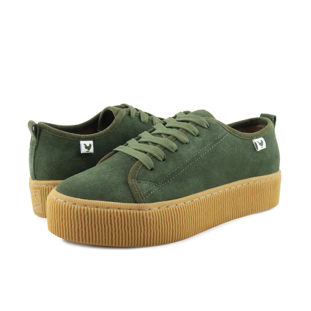 Zapatilla ante verde con cordón YOKO Walk in Pitas - YOKO-159CARAMELO-2.jpg