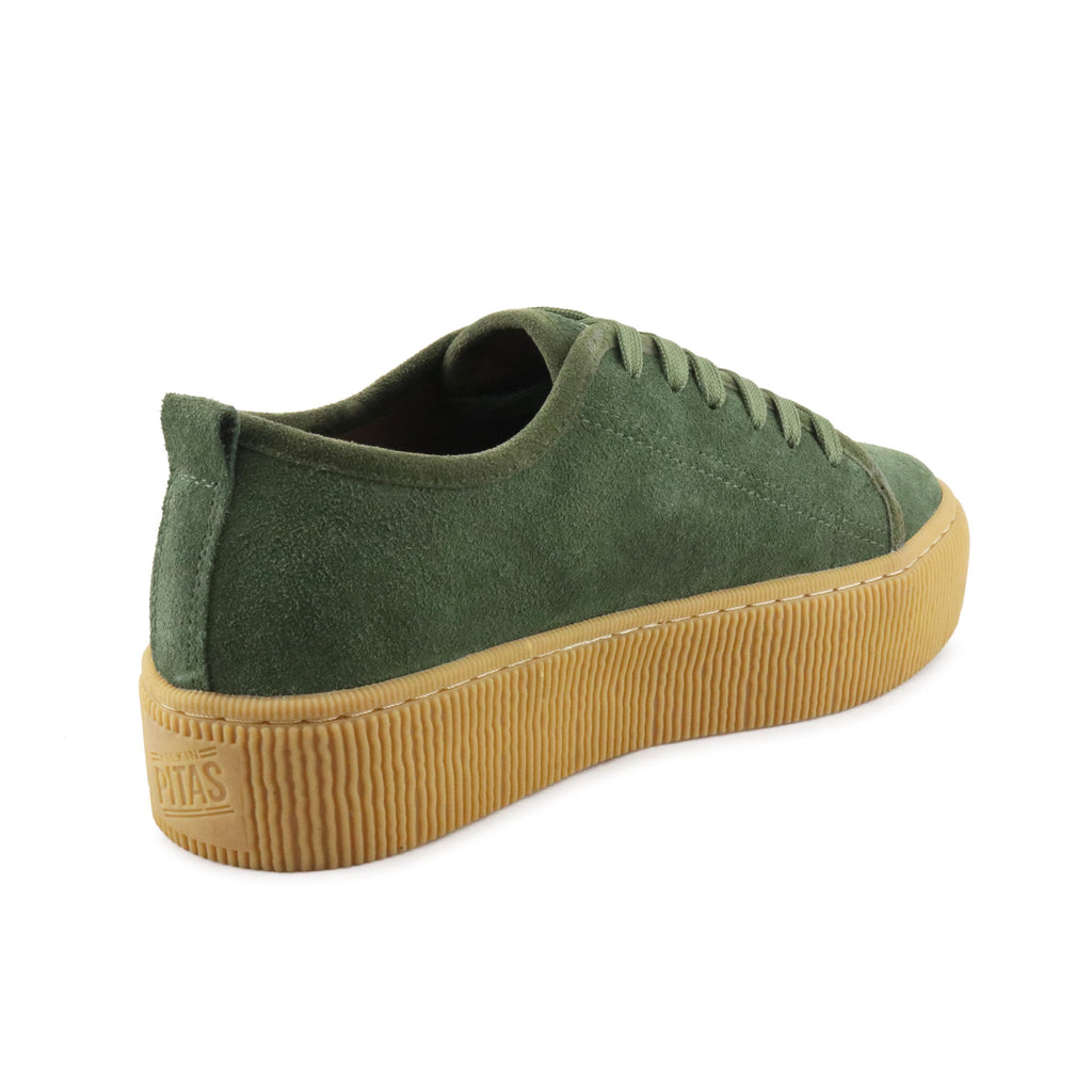 Zapatilla ante verde con cordón YOKO Walk in Pitas - YOKO-159CARAMELO-3.jpg