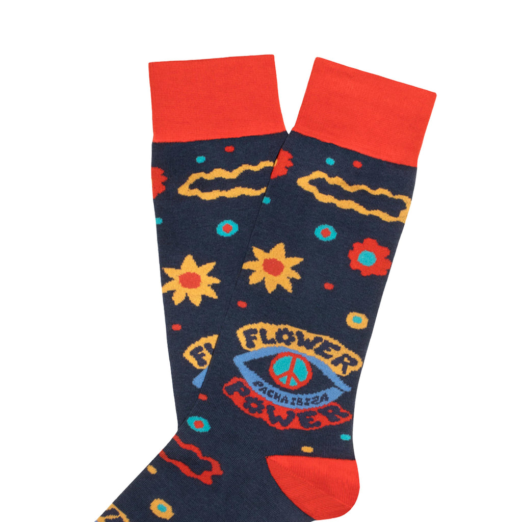 Calcetín corto azul FLOWER de Jimmy Lion - FLOWER-7-3.jpg