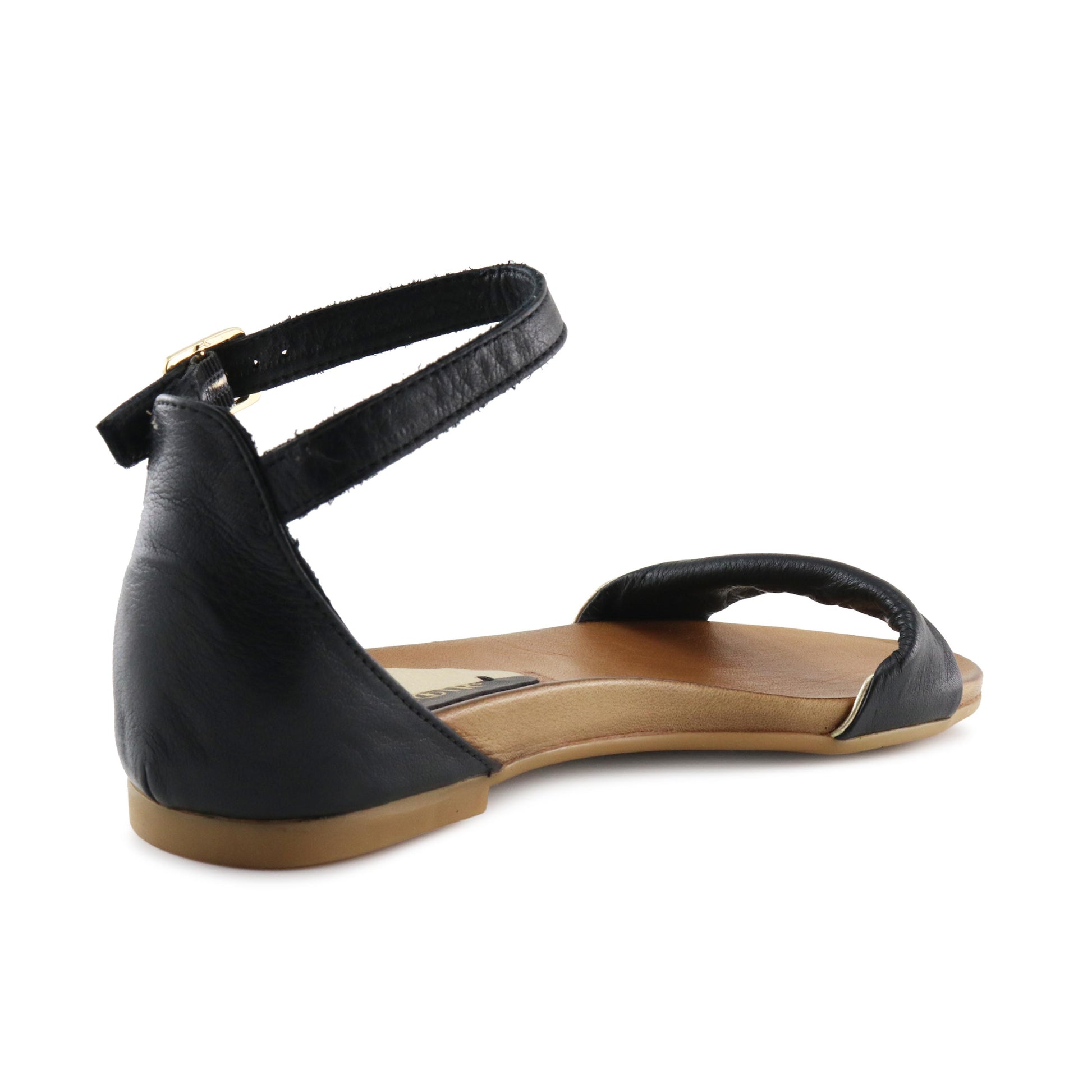 Sandalia plana negro con hebilla GA106 de Café Noir - GA106-20-3.jpg
