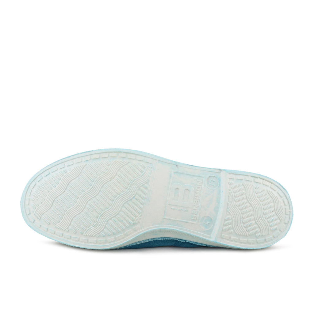 Zapatilla azul pavo con cordón 15004 de Bensimon - 15004-377-4.jpg