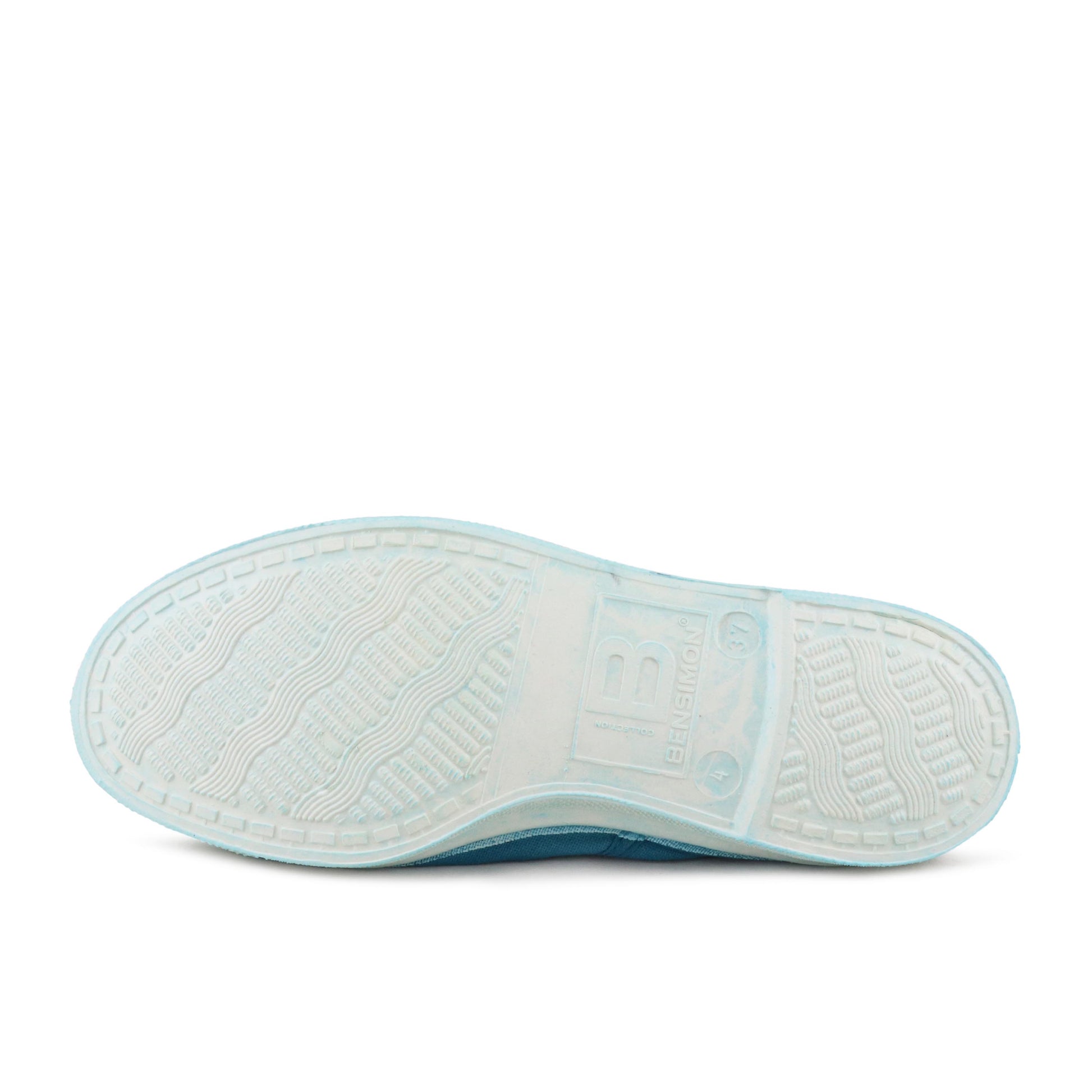 Zapatilla azul pavo con cordón 15004 de Bensimon - 15004-377-4.jpg