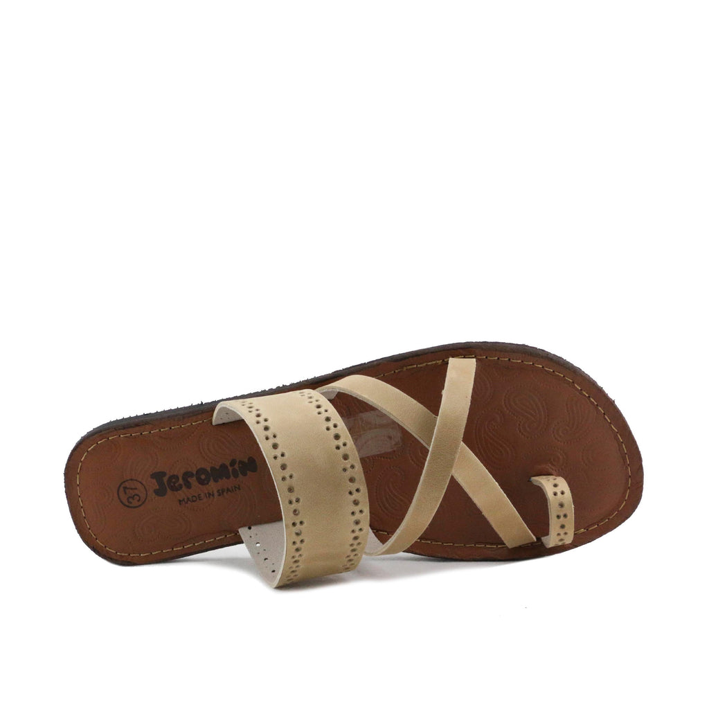 Sandalia plana beige oscuro MORANO de Jeromín - MORANO-0-5.jpg