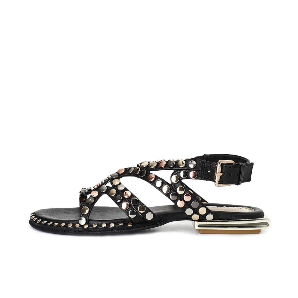 Sandalia plana negro con hebilla GF2102 de Café Noir - GF2102-20-1.jpg