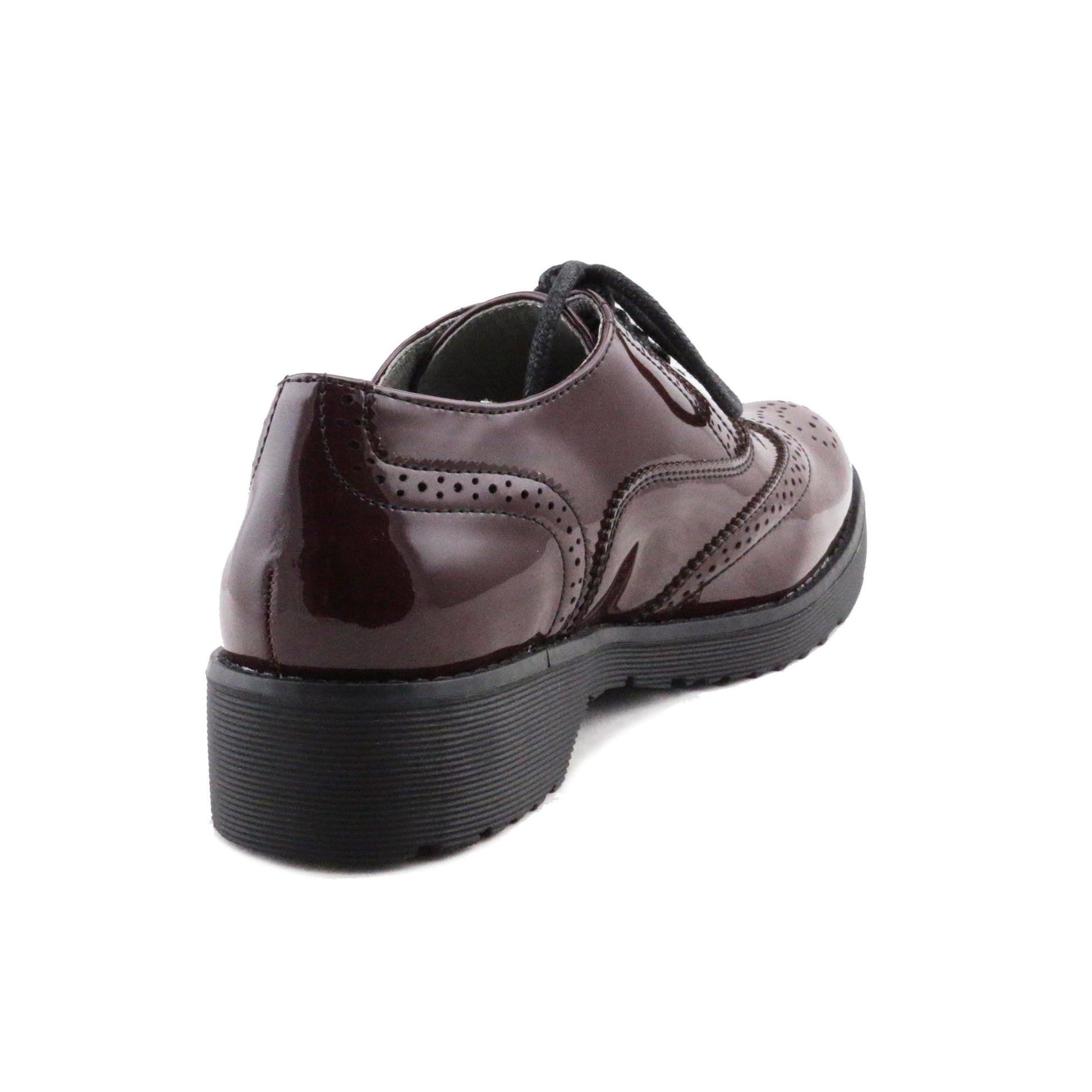 Blucher picado charol burdeos con cordón FG920 Café Noir - FG920-22-3.jpg