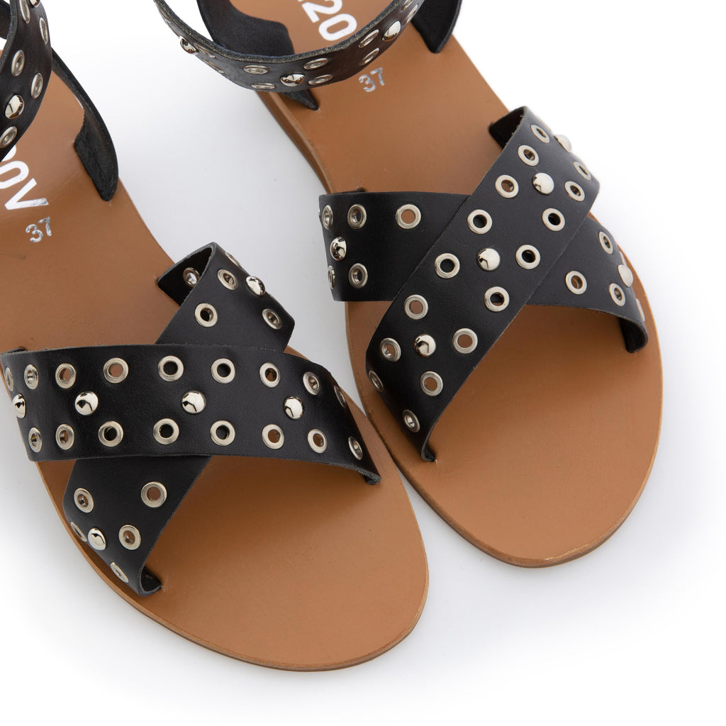 Sandalia plana negro con hebilla RYM de 220V - RYM-20-6.jpg