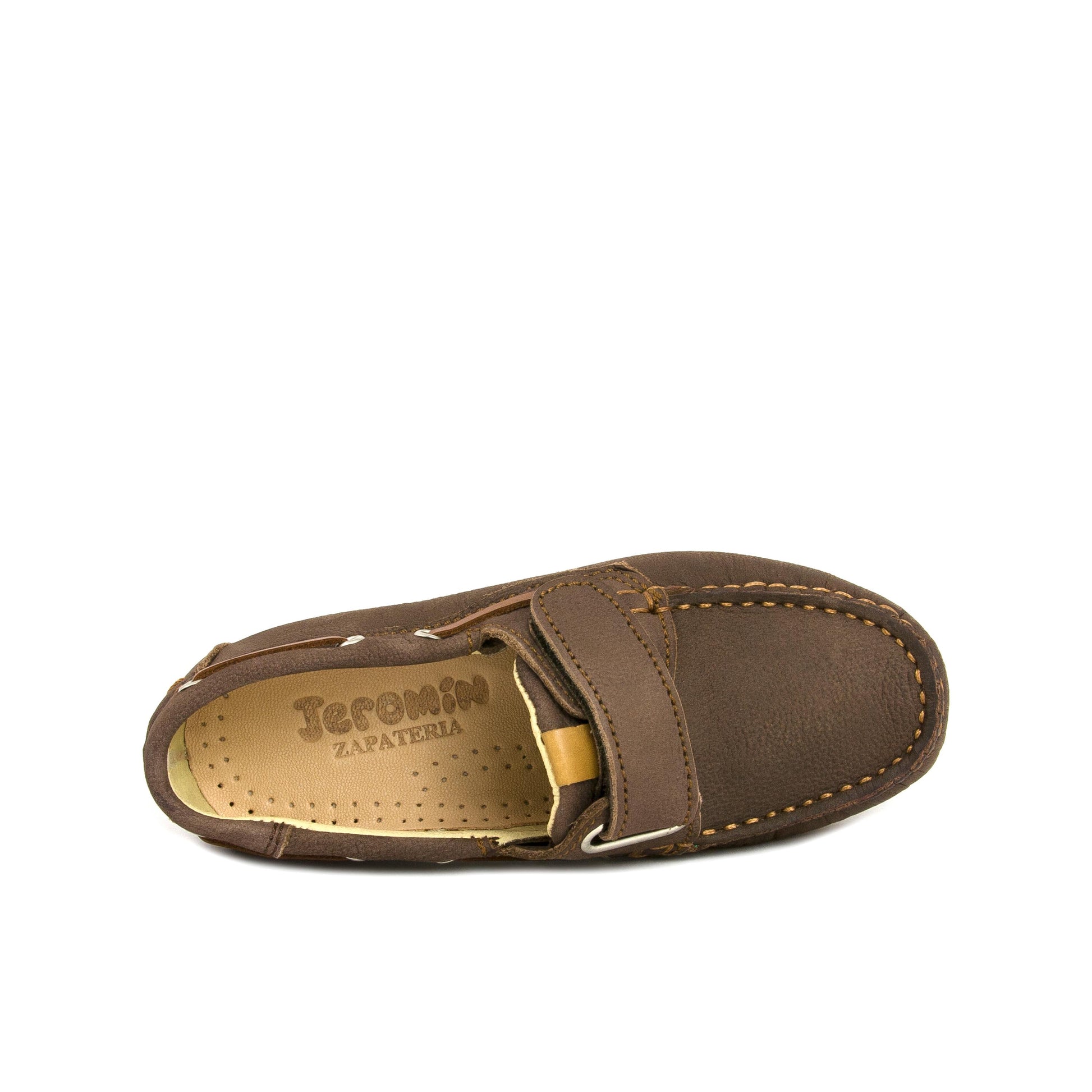 Náutico bombé marrón de verano con velcro KARAVEL Jeromín - KARAVEL-139-6.jpg