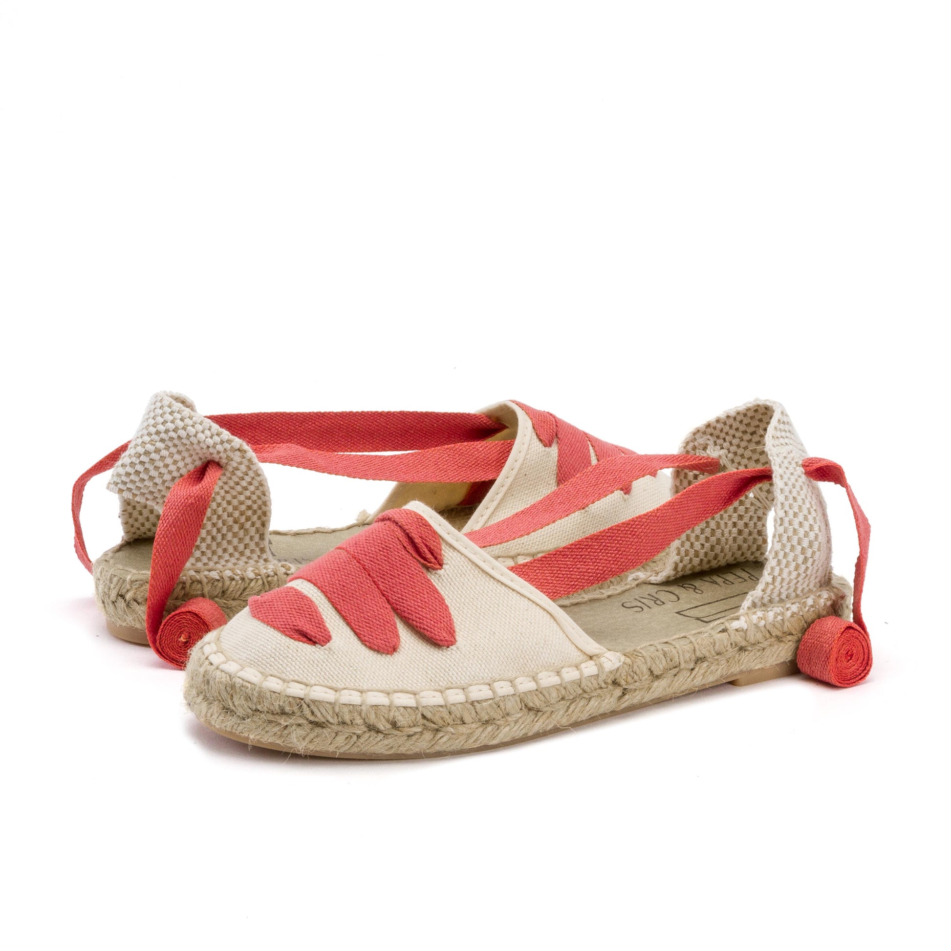 Alpargata cerrada crudo/coral de cintas REGCORTA Pepa&Cris - REGCORTA-452-2.jpg
