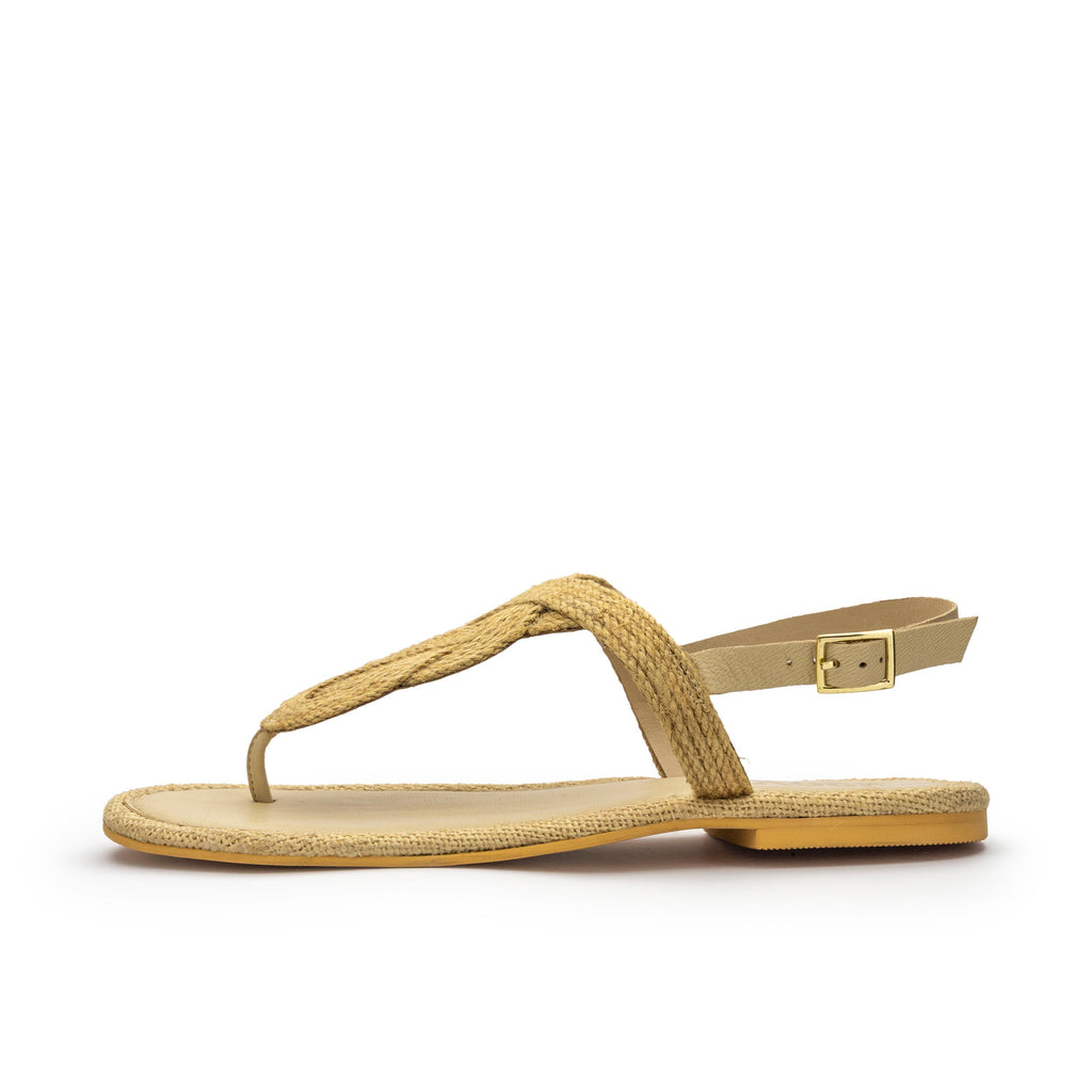 Sandalia plana natural con hebilla GAIA de 220V - GAIA-418-1.jpg