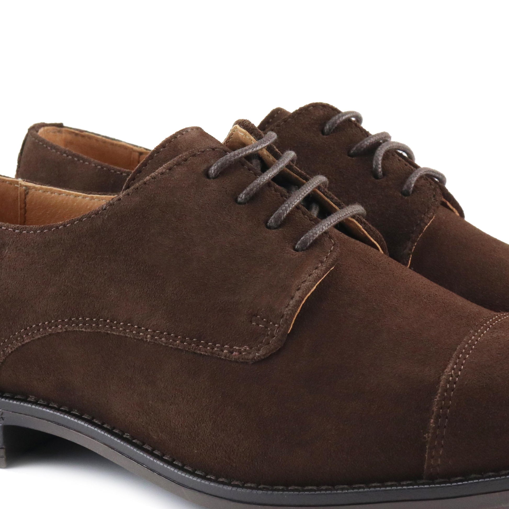 Blucher liso elegante ante marrón con cordón 121099 Ric Bel - 121099-26-5.jpg