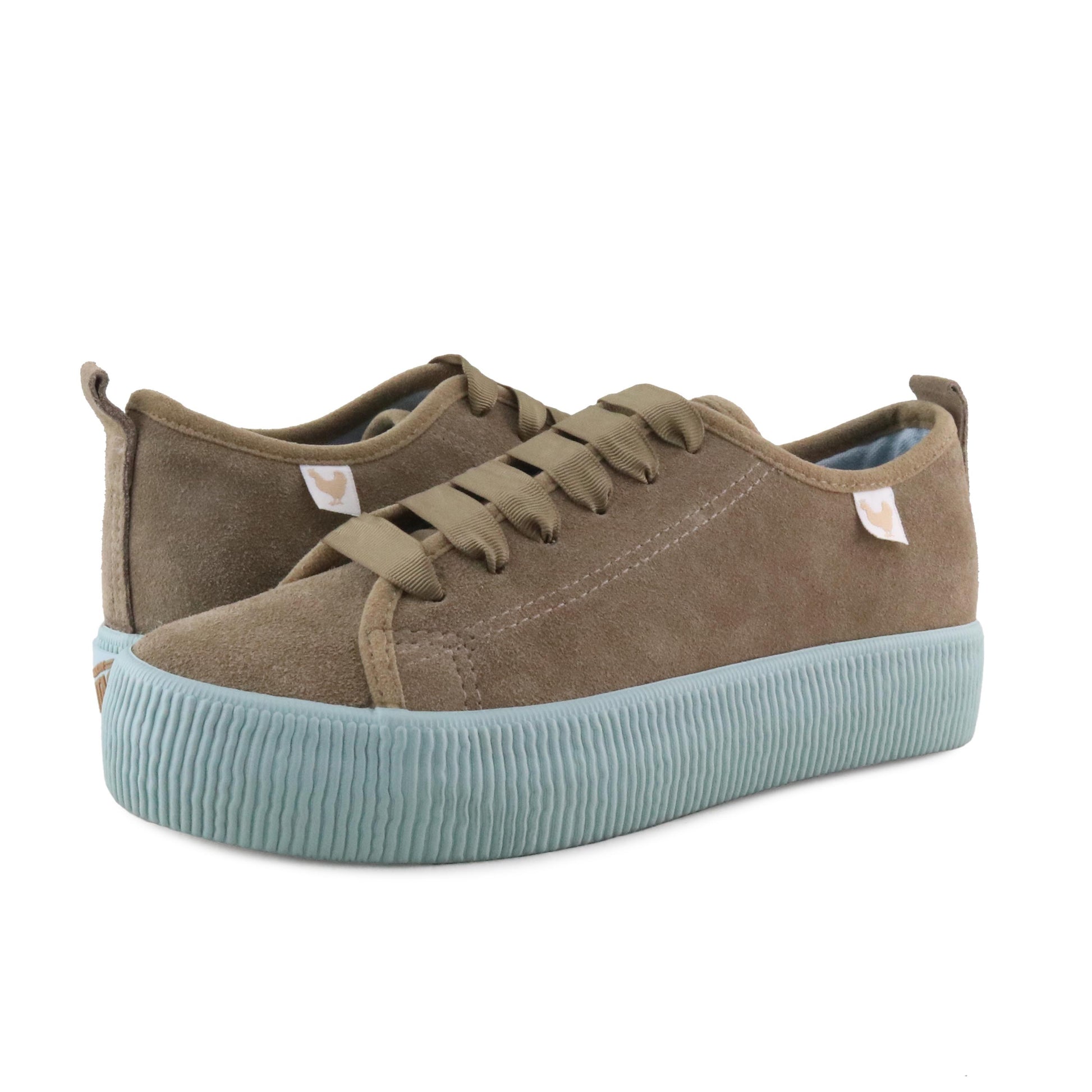 Zapatilla taupe con cordón 180 de Walk in Pitas - 180-115VERDE-2.jpg