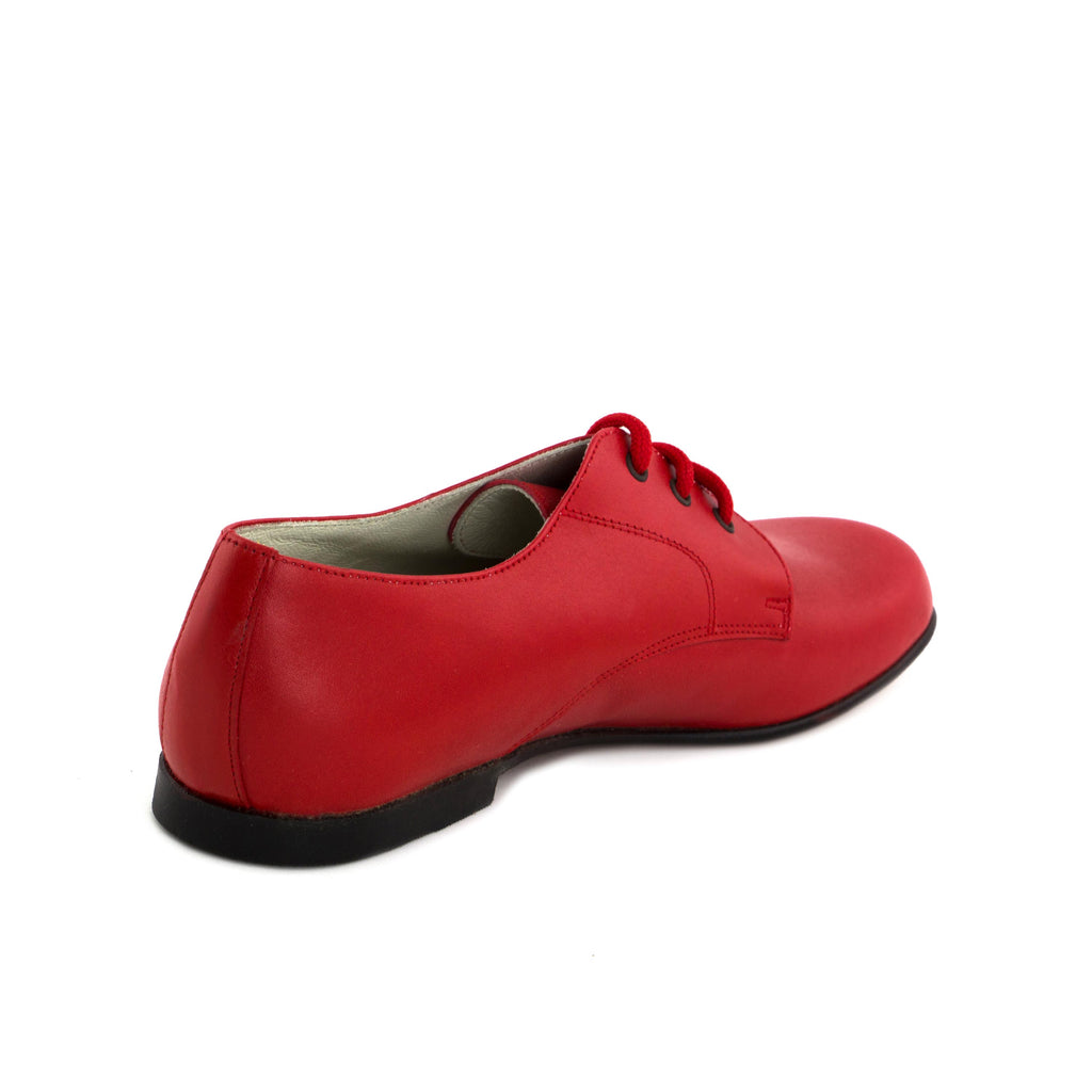 Blucher liso elegante rojo con cordón S141-00 Jeromín - S141-00-11-3.jpg