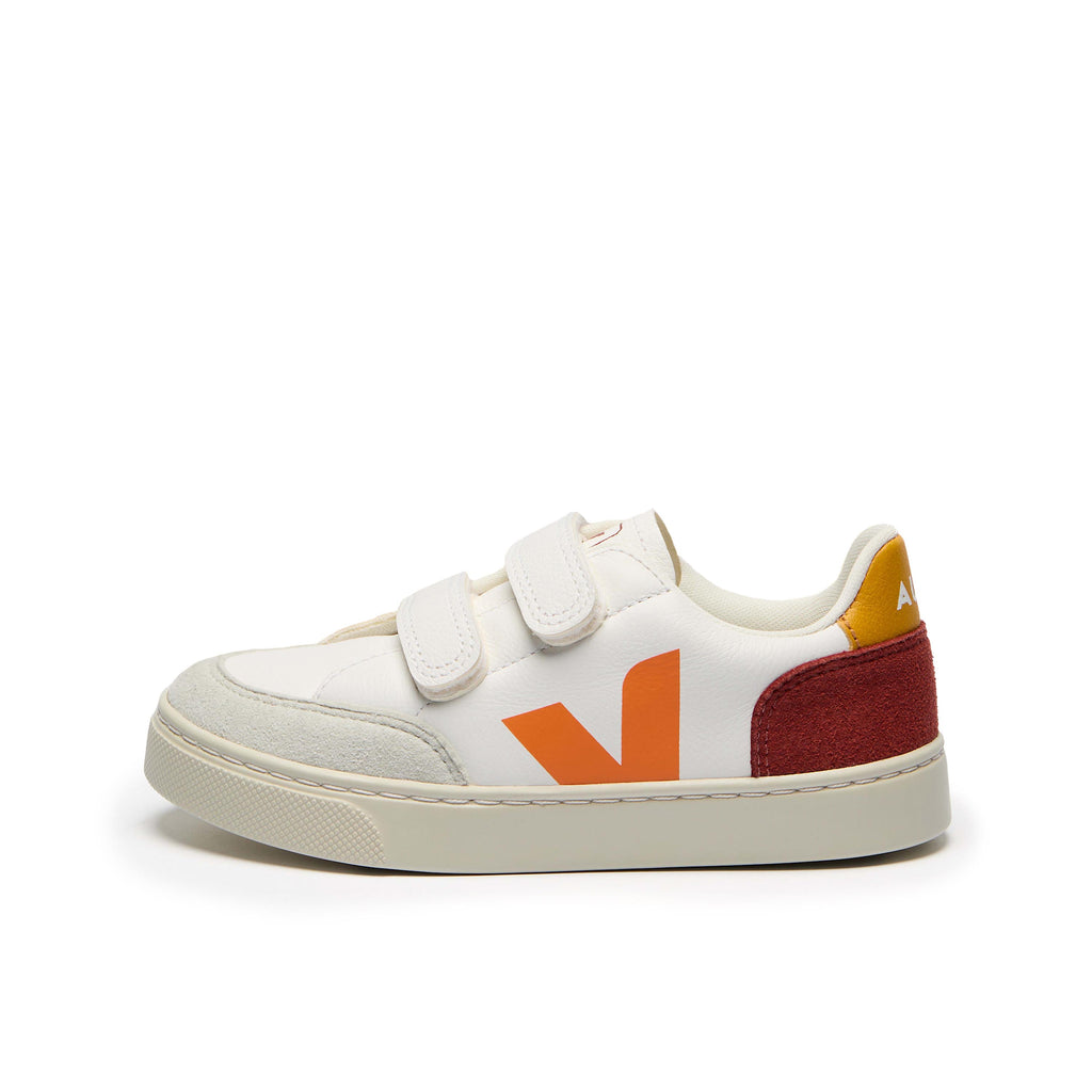 Deportiva blanco/naranja/burdeos con velcro V12VEL Veja - V12VEL-473-1.jpg