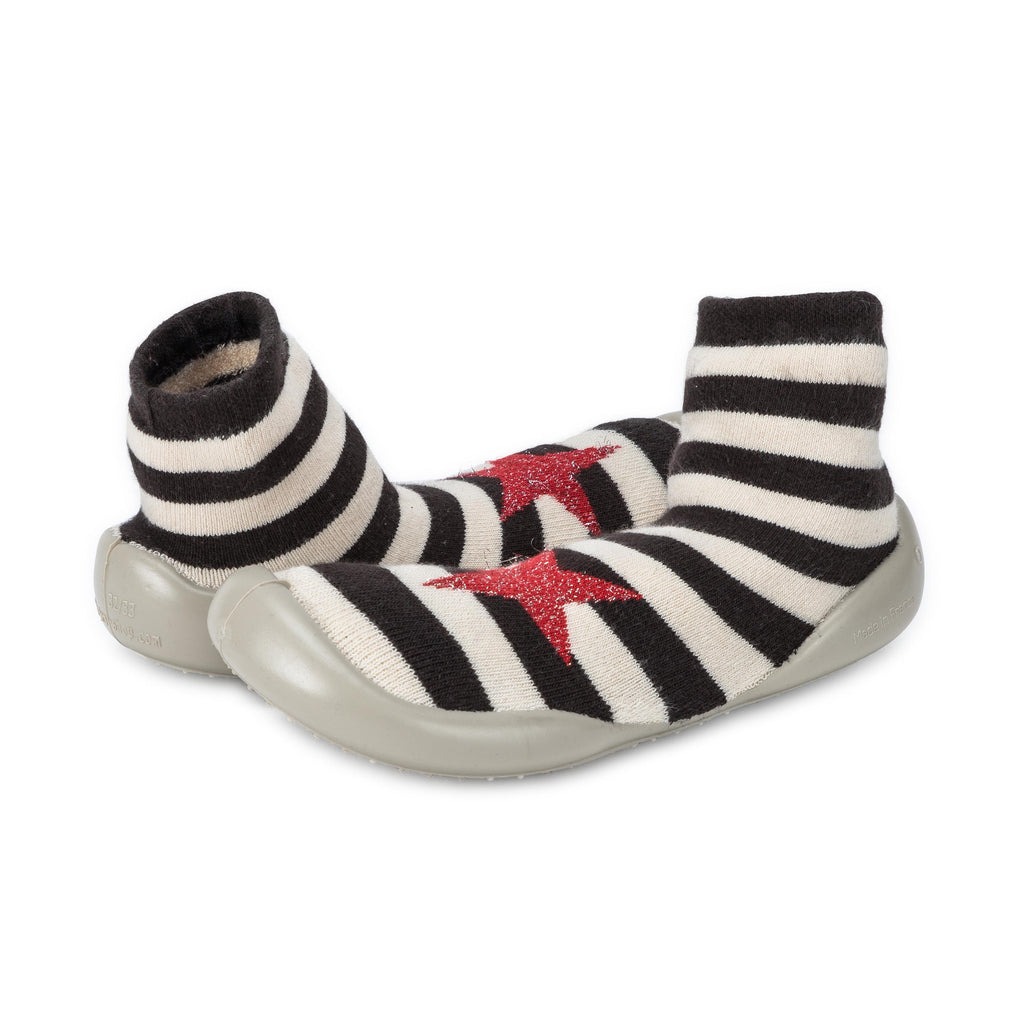 Zapatilla para casa cerrada blanco/negro 151A Collégien - 151A-385-2.jpg