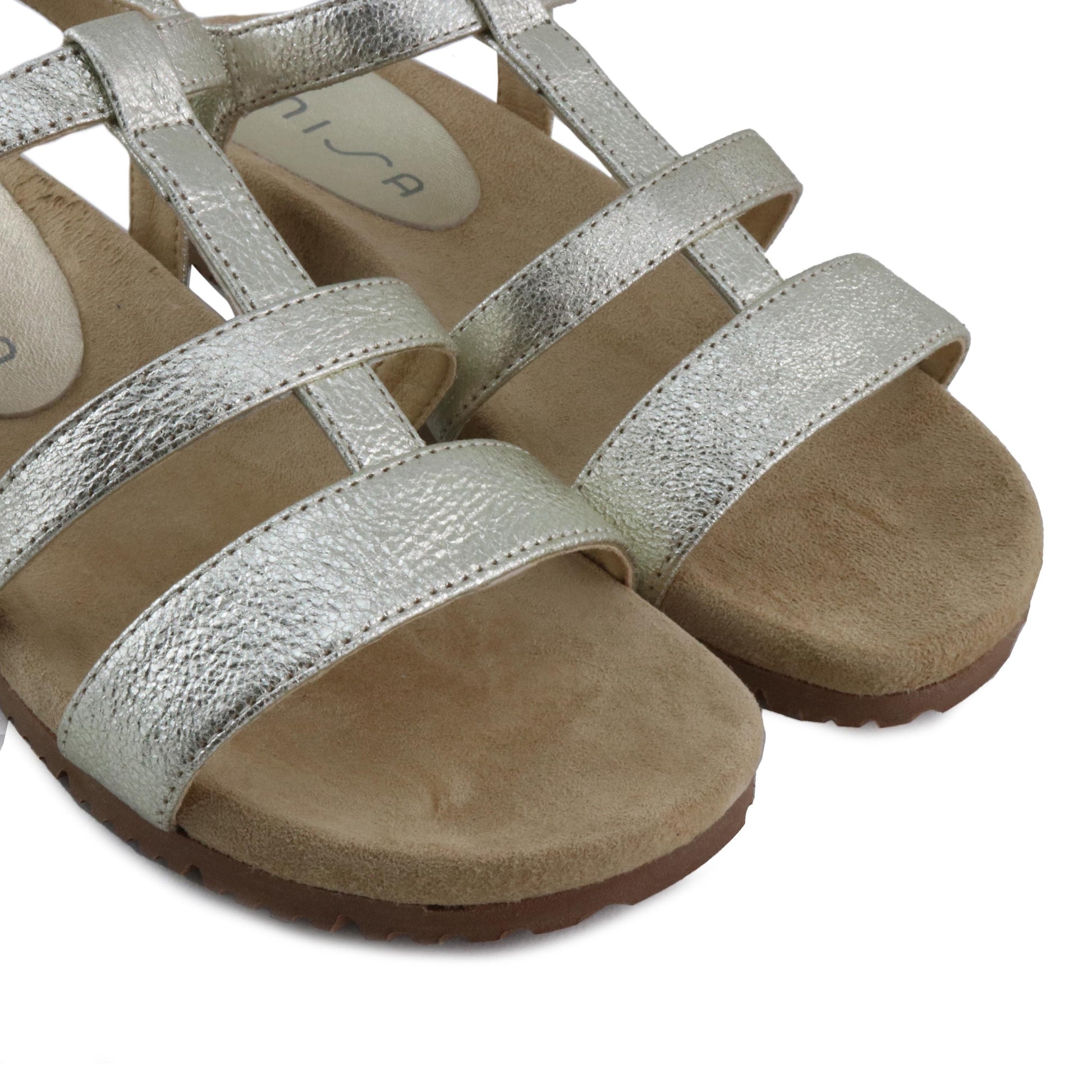 Sandalia plana platino con hebilla KORSI de Unisa - KORSI-298-6.jpg