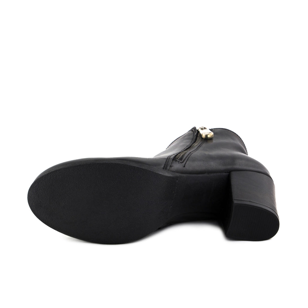 Botín negro con cremallera TRONCHETTO de Café Noir - TRONCHETTO-20-5.jpg