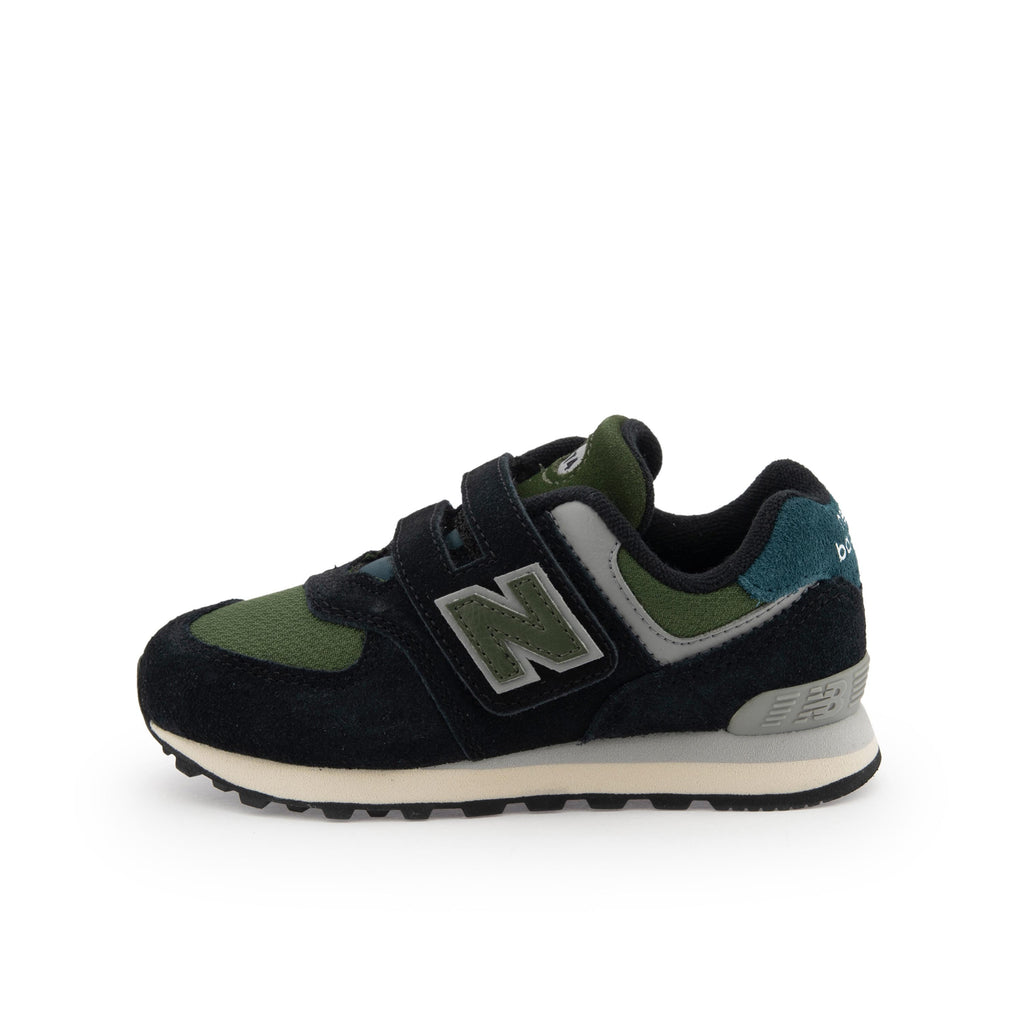 Deportiva negro/kaki con velcro PV574KBG de New Balance - PV574KBG-531-1.jpg