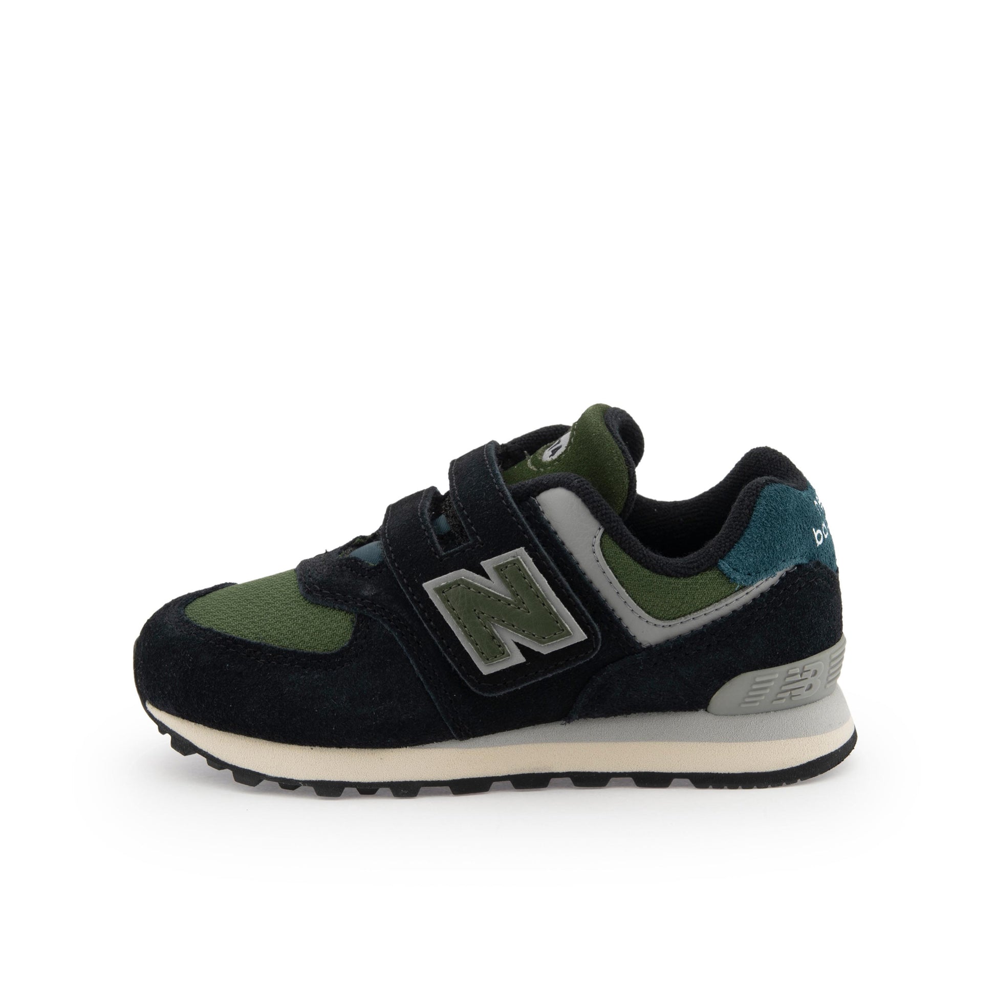 Deportiva negro/kaki con velcro PV574KBG de New Balance - PV574KBG-531-1.jpg