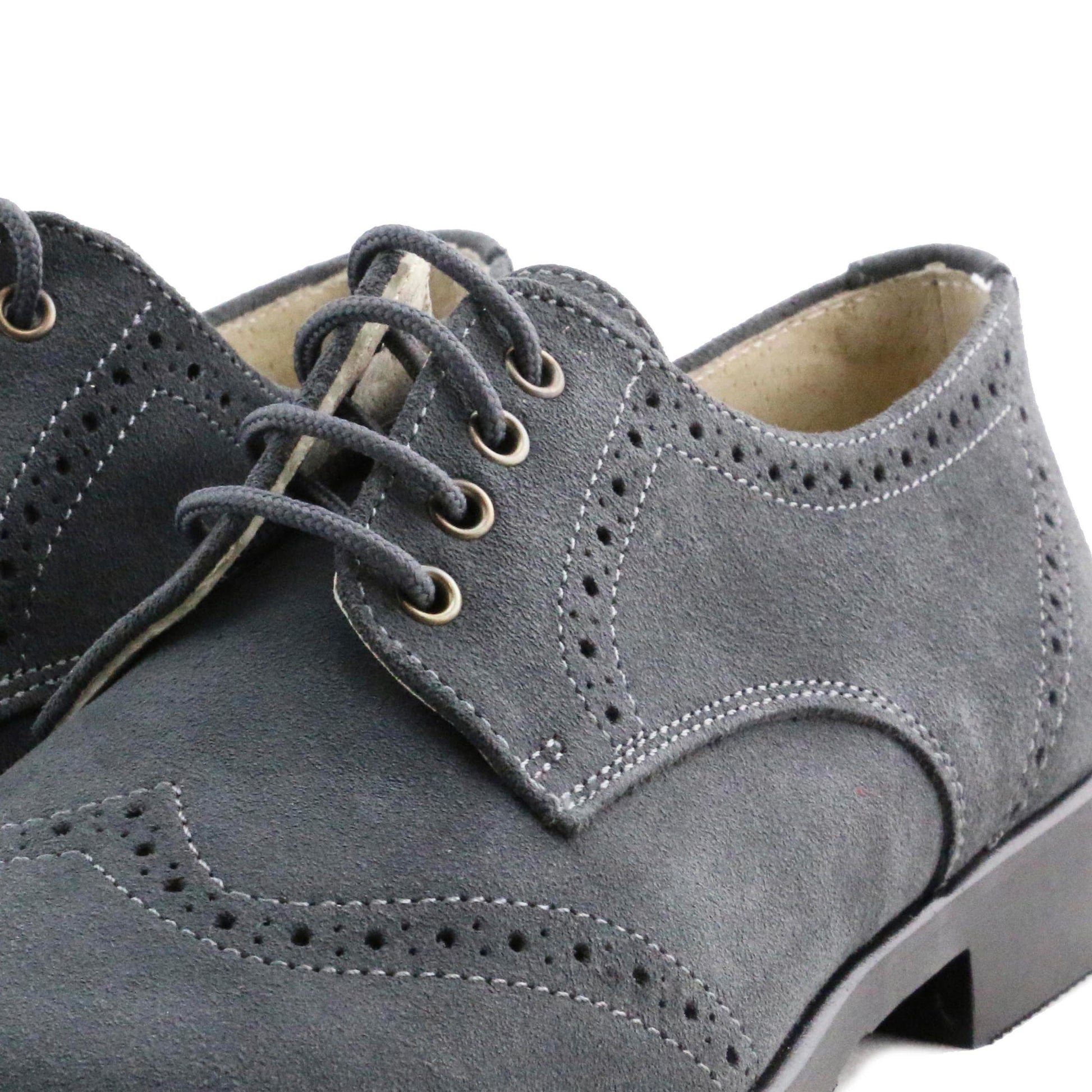 Blucher picado elegante ante gris con cordón 267-01 Jeromín - 267-01-121-5.jpg