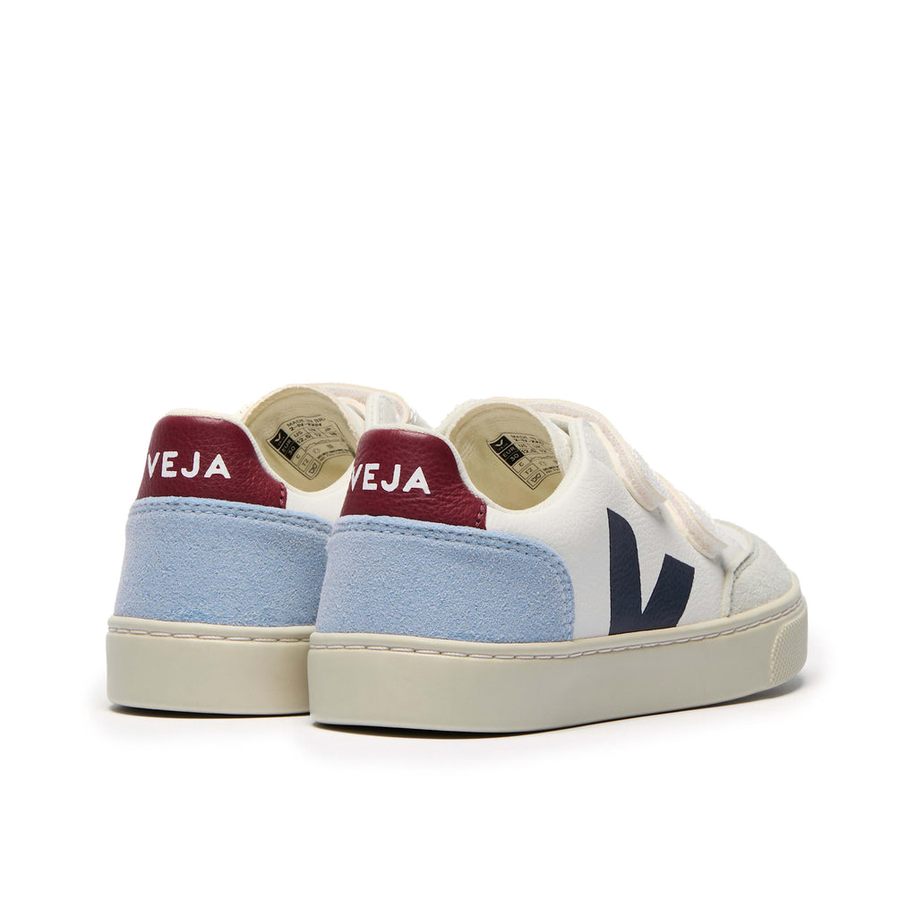 Deportiva blanco/azul/azulón con velcro V12VEL de Veja - V12VEL-586-2.jpg