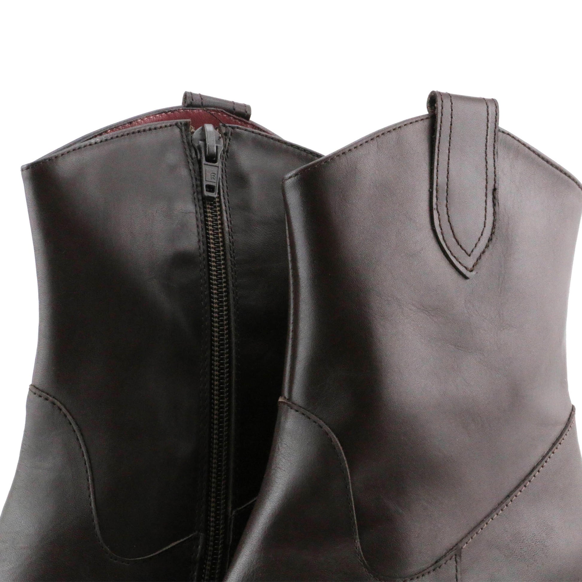 Botín con tacón marrón con cremallera 1452 de Joni - 1452-12-5.jpg