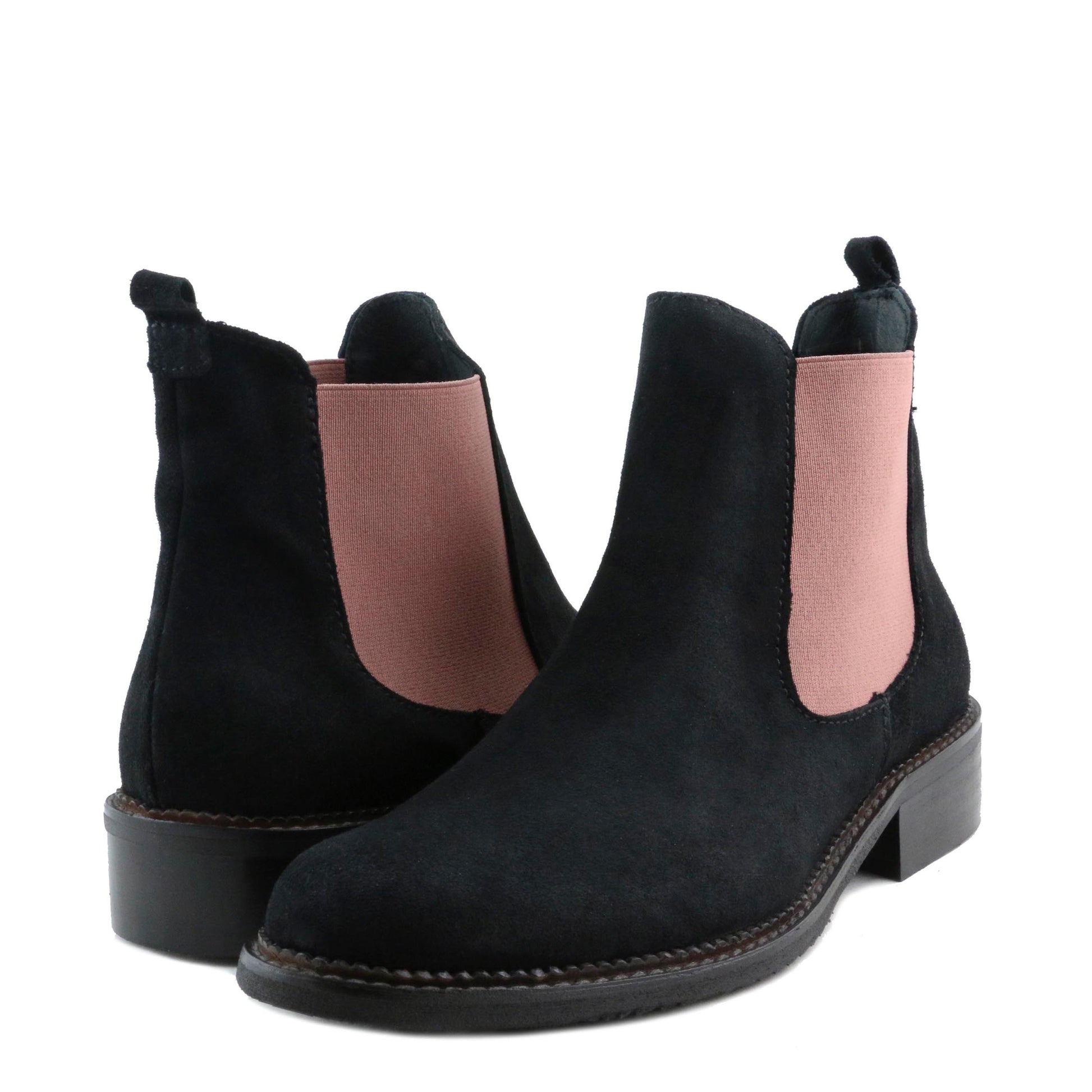 Botín serraje negro con elástico NEOLI de Jeromín - NEOLI-31ROSA-2.jpg