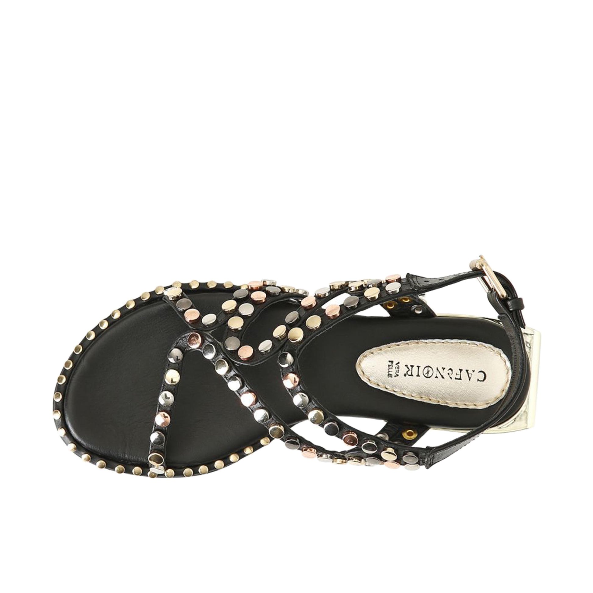 Sandalia plana negro con hebilla GF2102 de Café Noir - GF2102-20-5.jpg