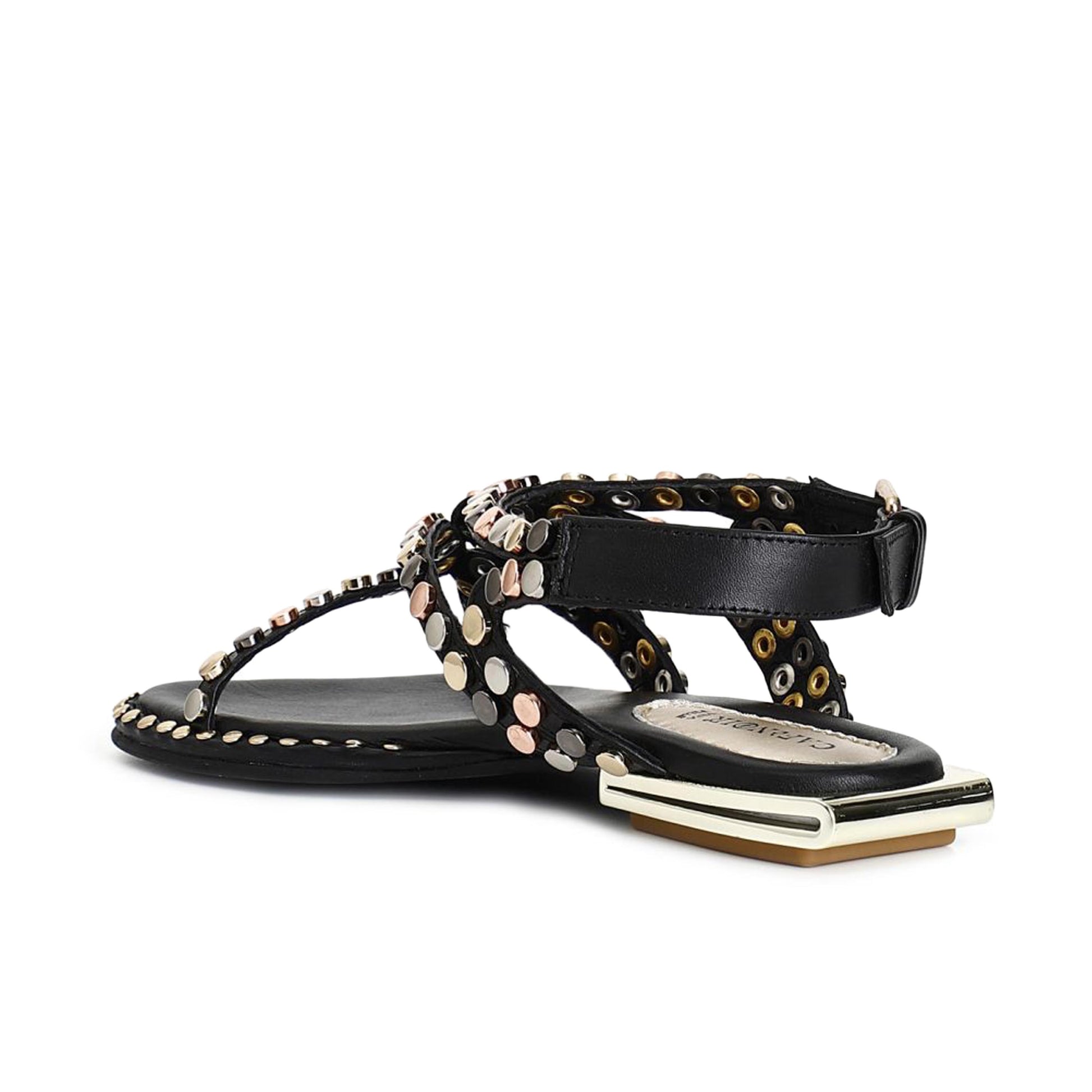 Sandalia plana negro con hebilla GF2102 de Café Noir - GF2102-20-2.jpg