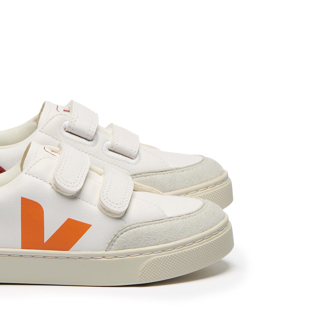 Deportiva blanco/naranja/burdeos con velcro V12VEL Veja - V12VEL-473-6.jpg