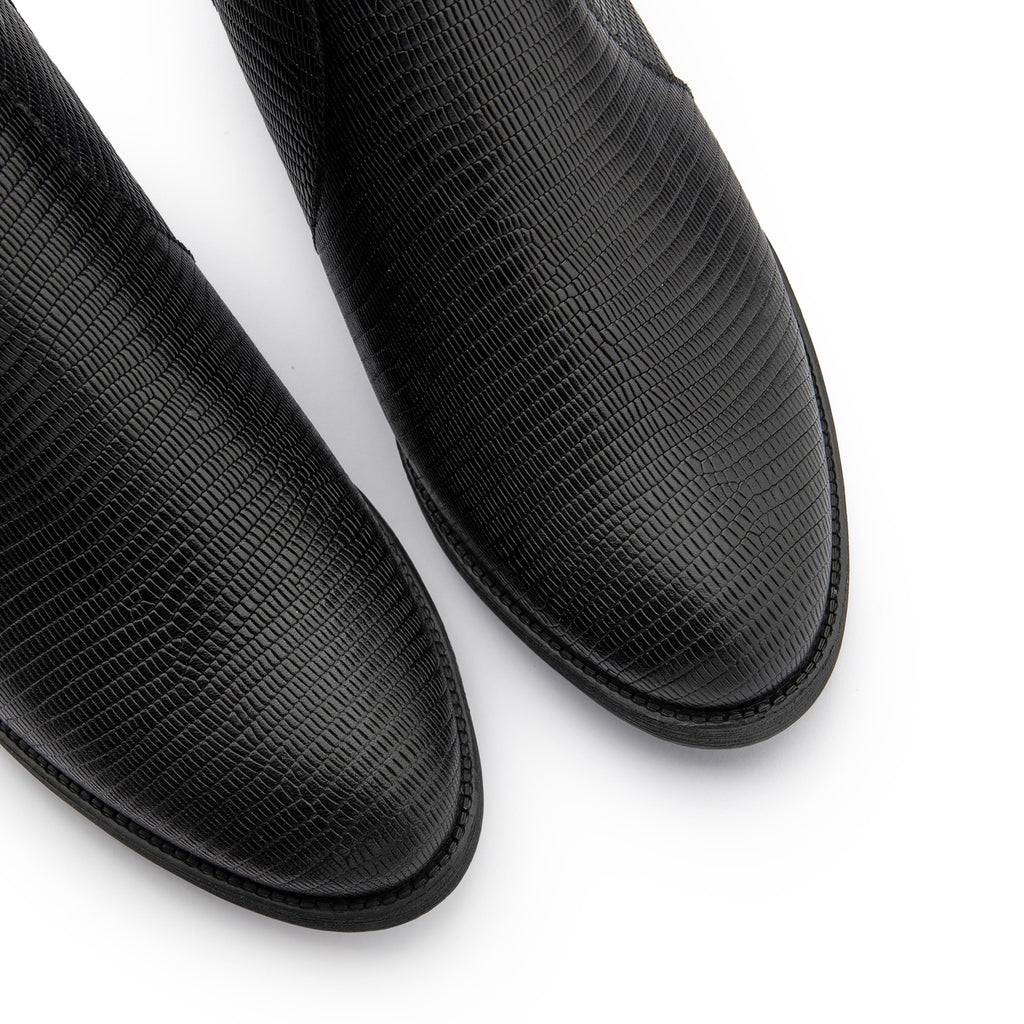 Botín con tacón negro con cremallera 235449 de Piesanto - 235449-20-6.jpg