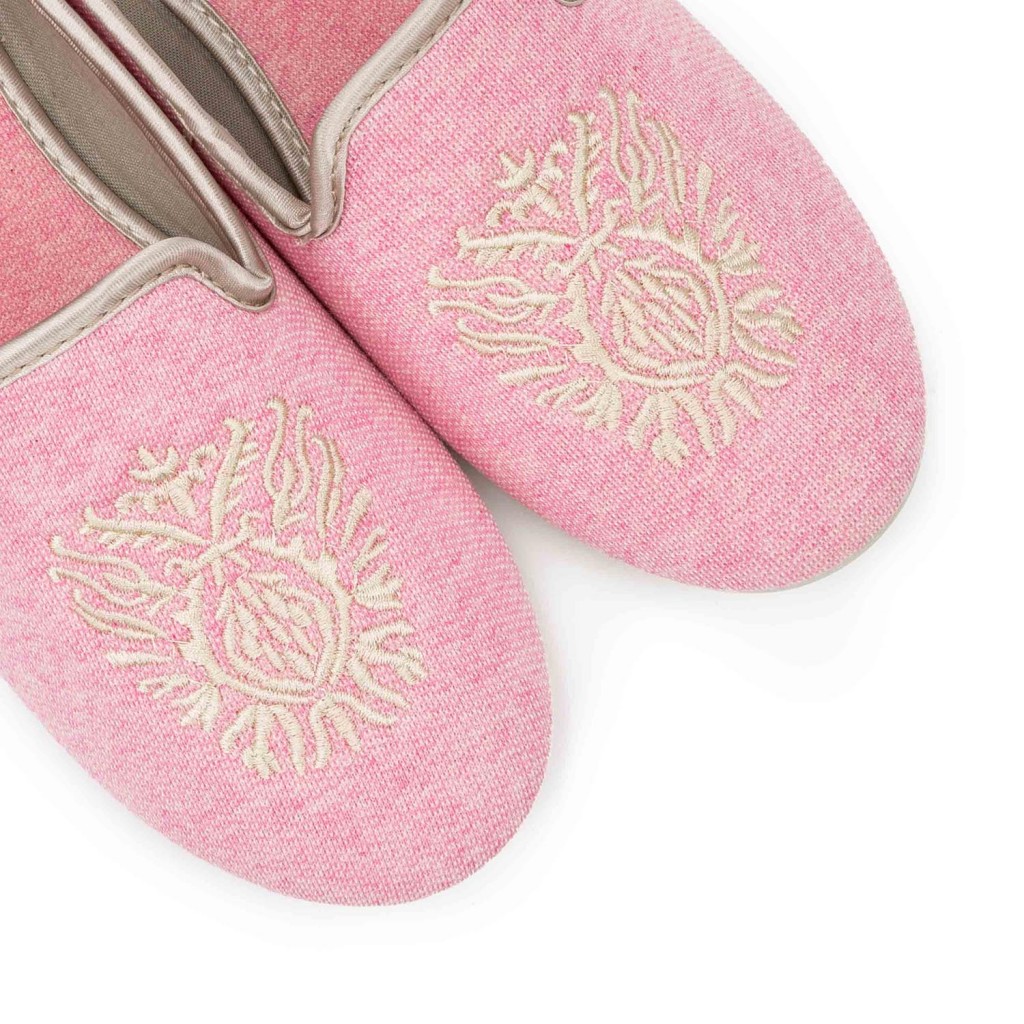 Zapatilla copete en algodón rosa 698025 Norteñas